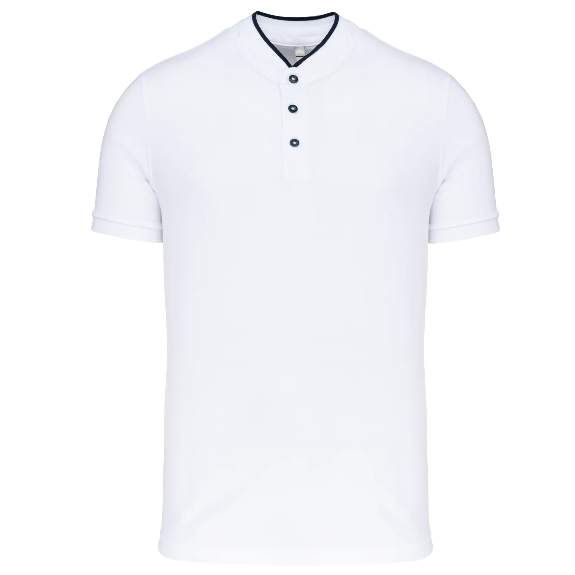 Kurzarm-Polohemd für Herren mit Maokragen