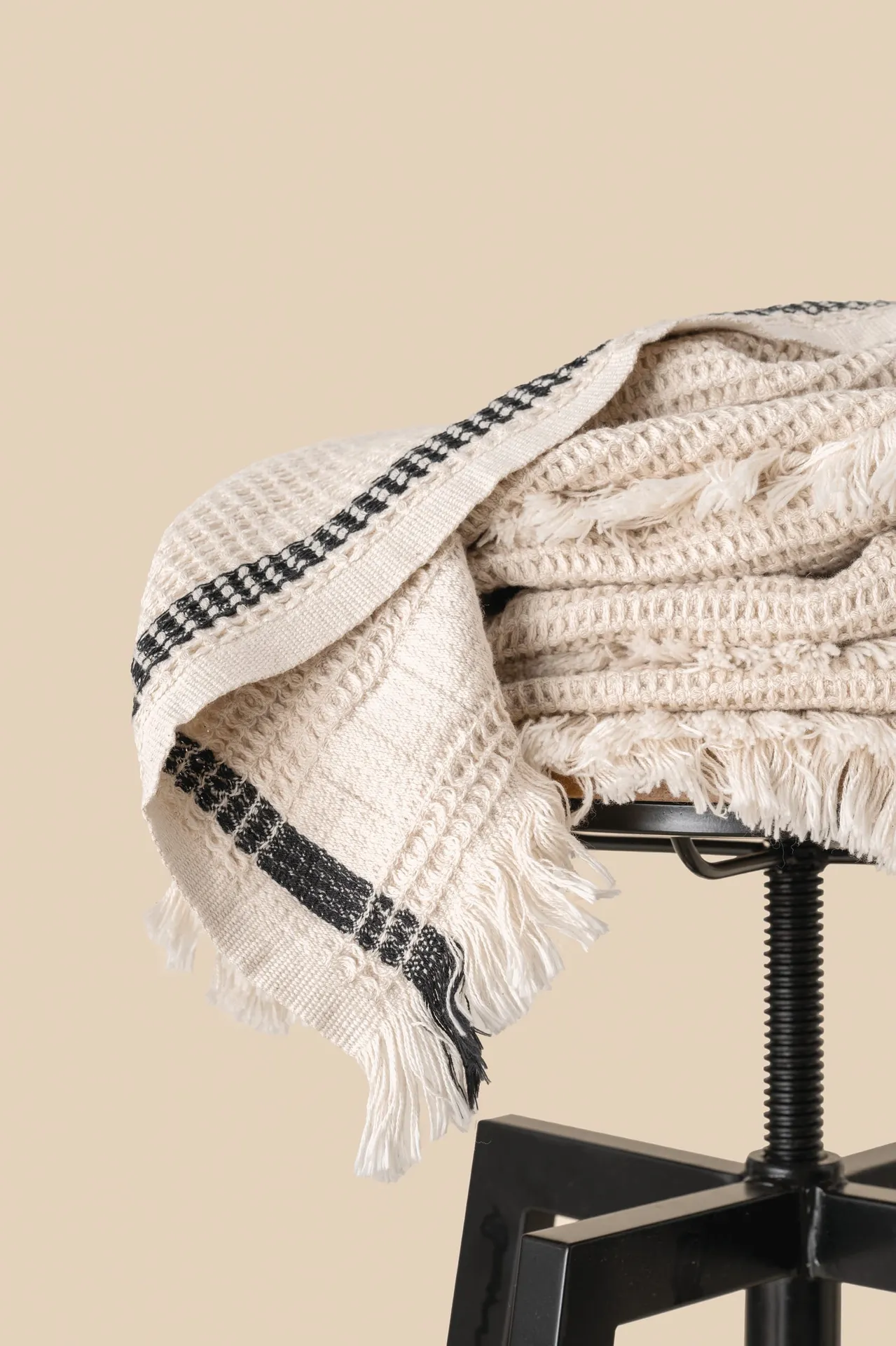 Plaid mit Wabenmuster