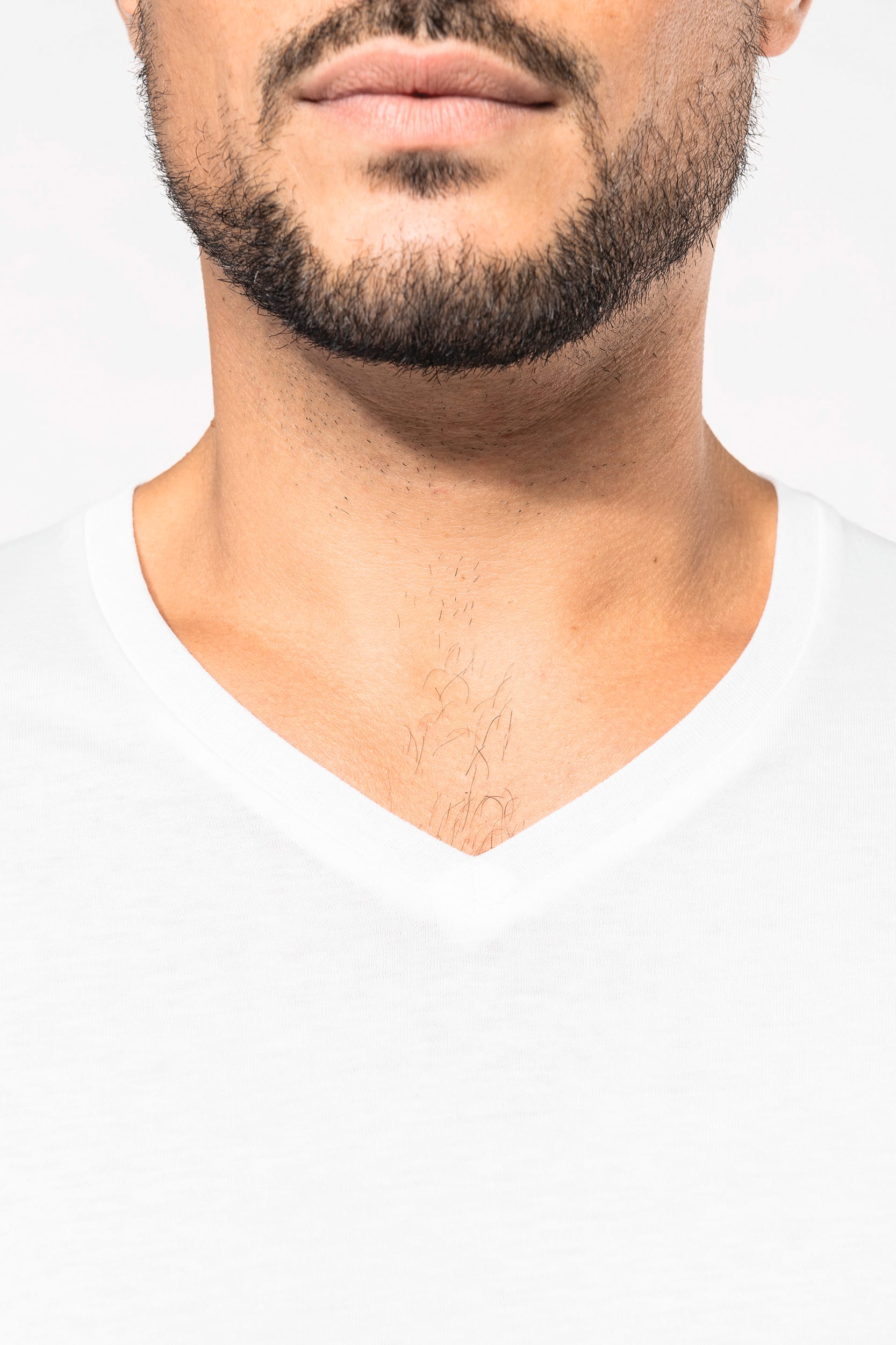 Supima® Herren-T-Shirt mit V-Ausschnitt und langen Ärmeln