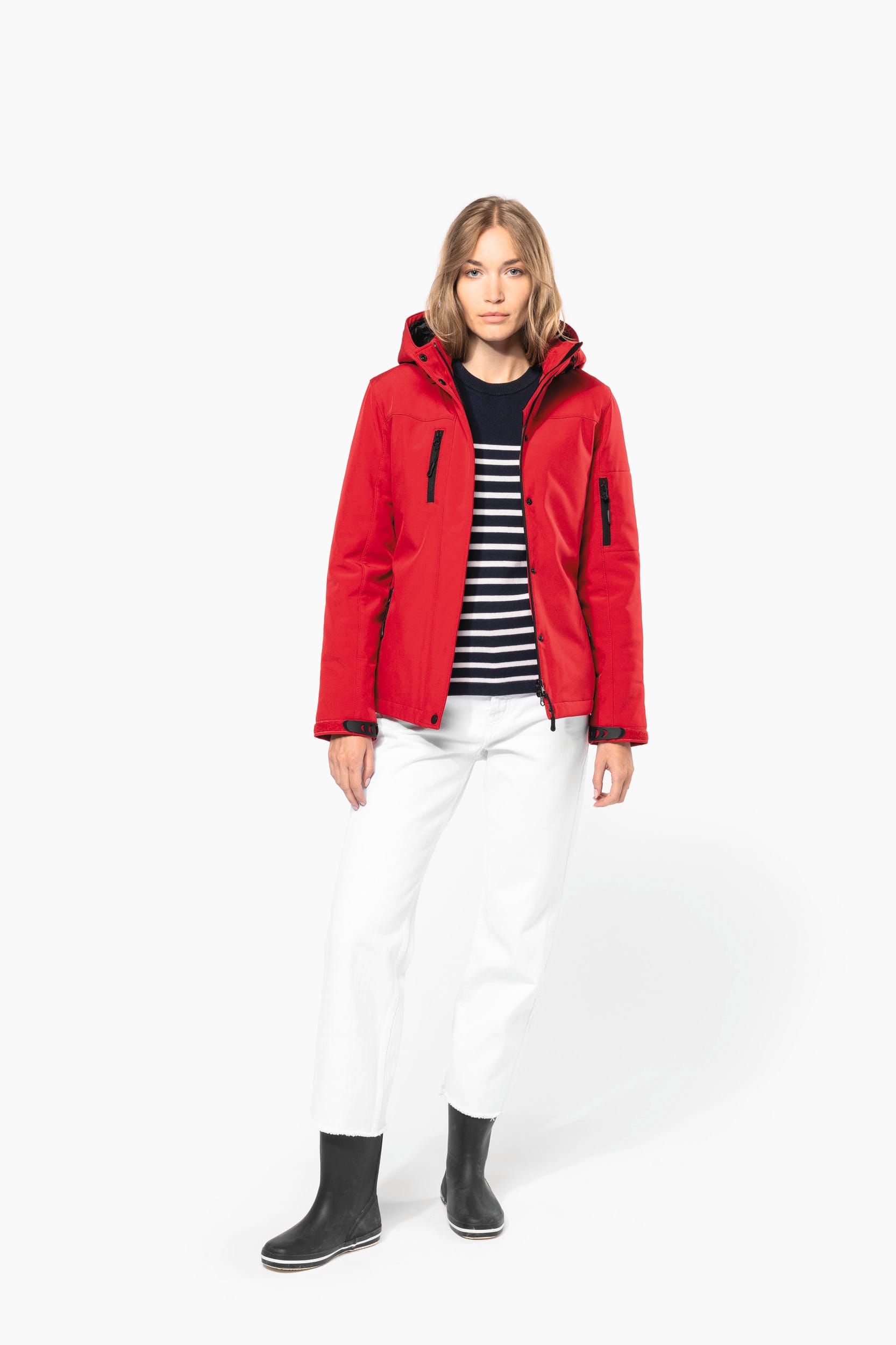 Damenparka Softshell wattiert mit Kapuze