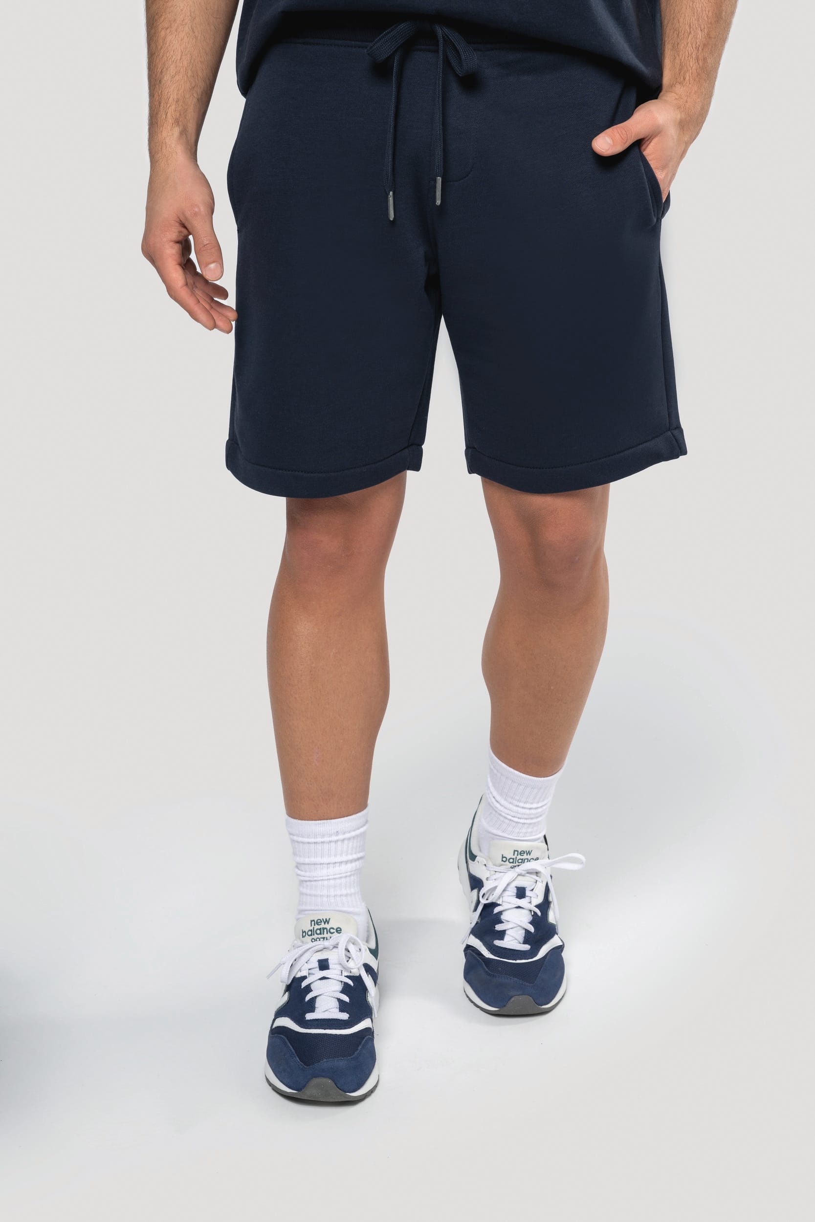Umweltfreundliche Bermuda-Shorts für Herren aus ungebürstetem Molton