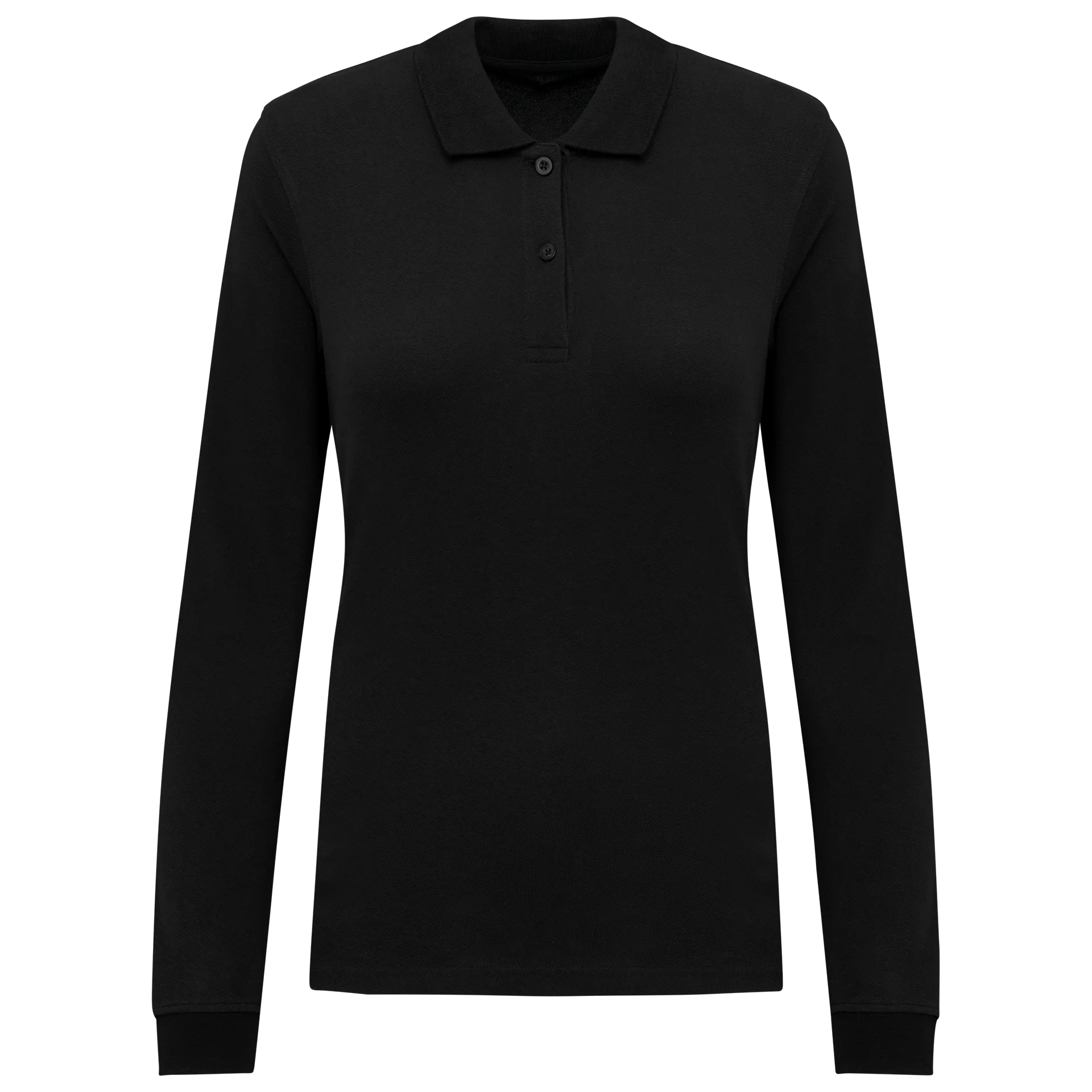 Damen Piqué-Polohemd lange Ärmel Bio180