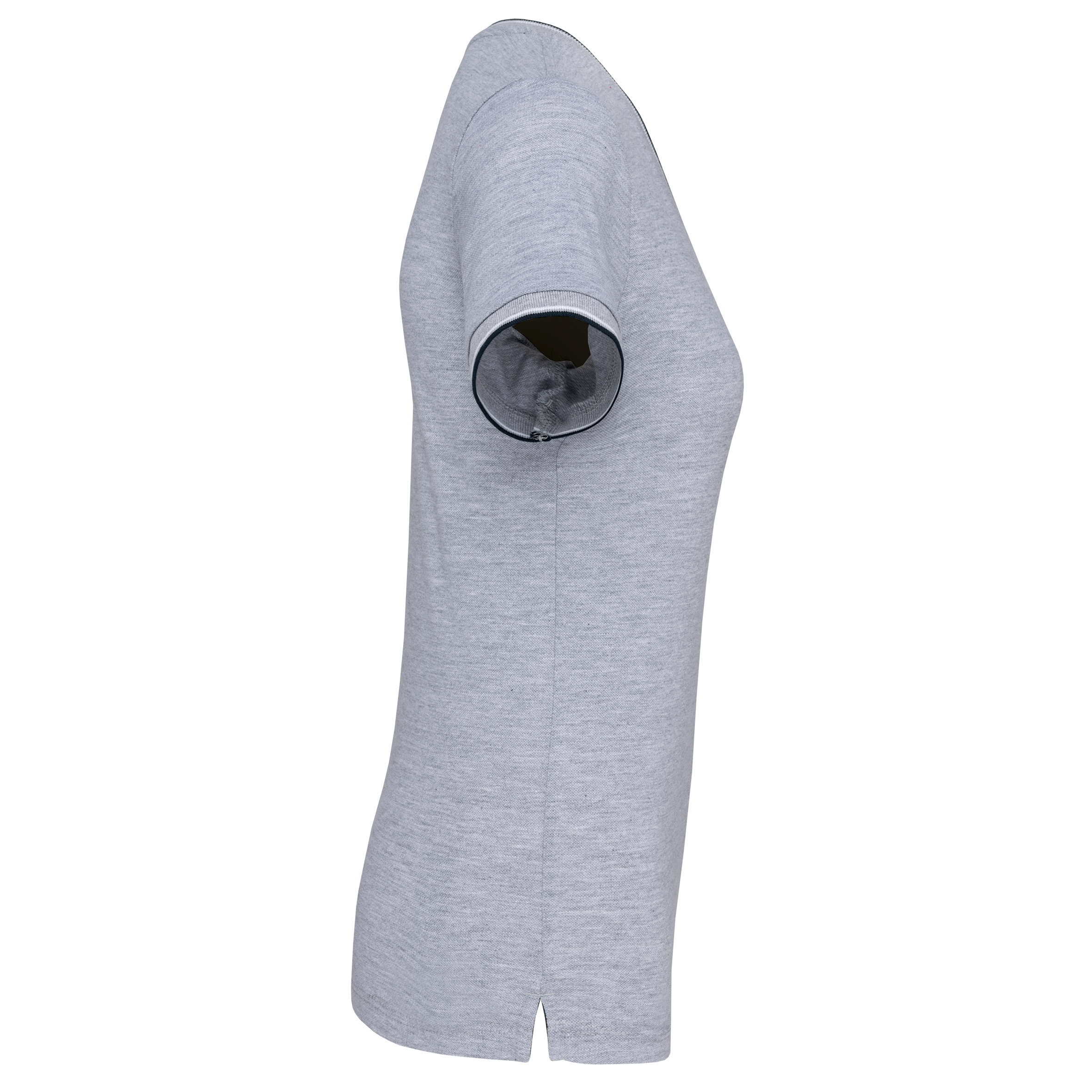 Damen T-Shirt aus Piqué-Trikot mit V-Ausschnitt