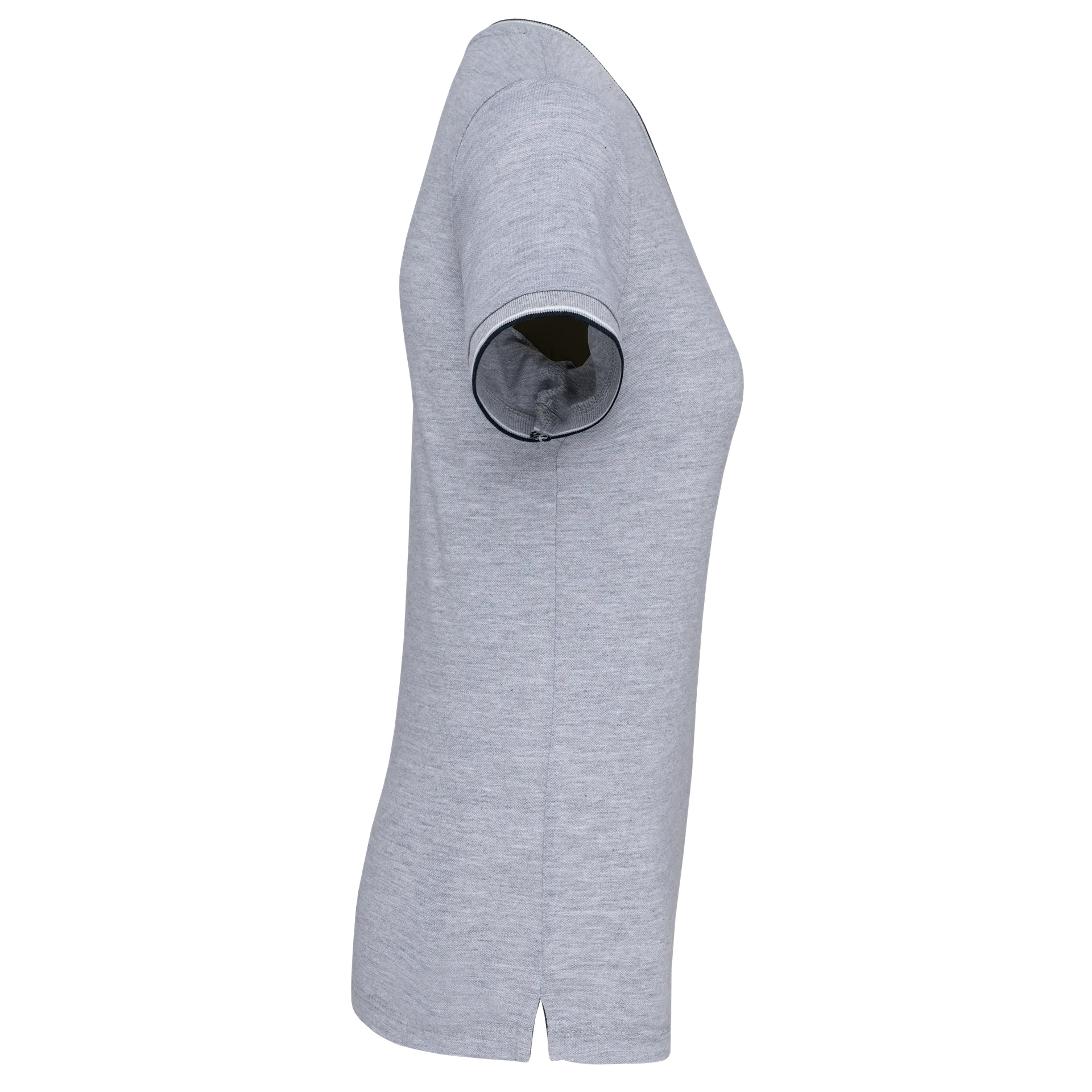 Damen T-Shirt aus Piqué-Trikot mit V-Ausschnitt