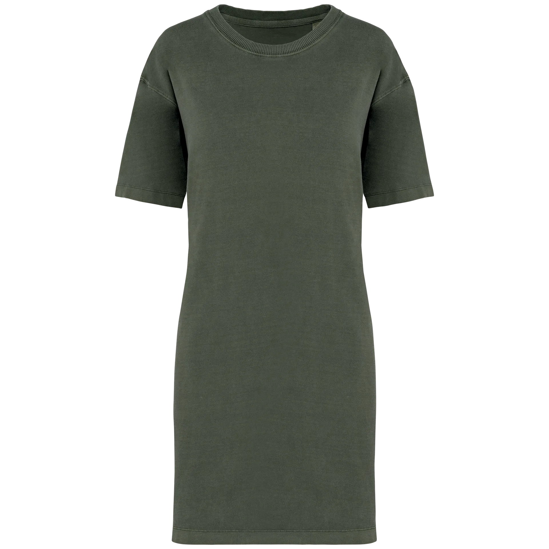Umweltfreundliches ausgewaschenes Damen-T-Shirt-Kleid