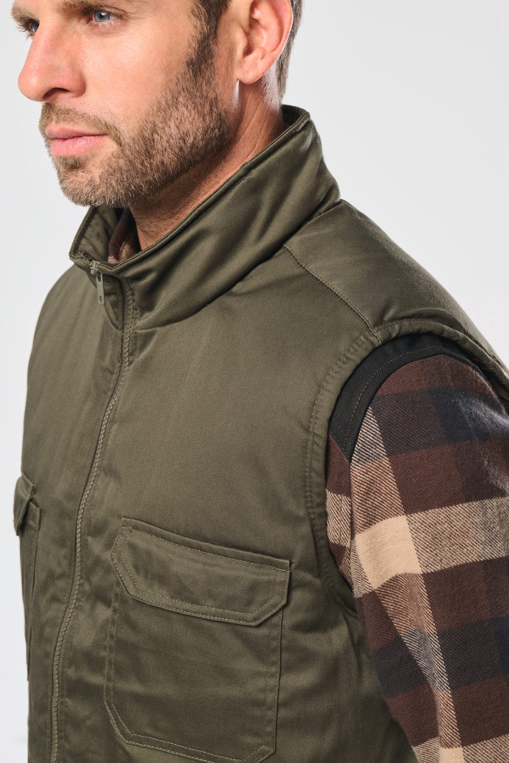 Gefütterte Unisex-Weste aus  Baumwollpolyester