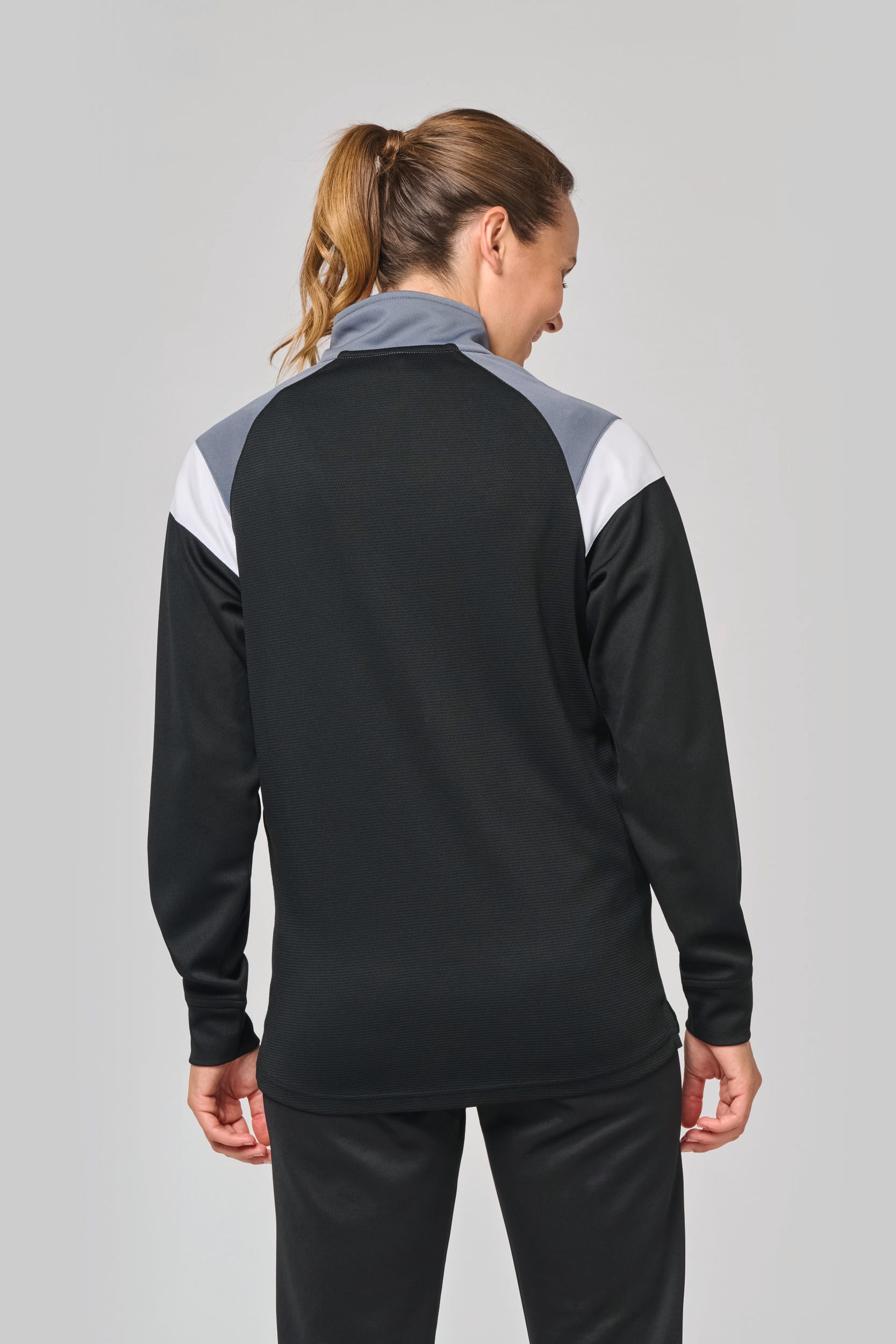 Unisex Trainings-Sweatshirt mit 1/4 Reißverschluss