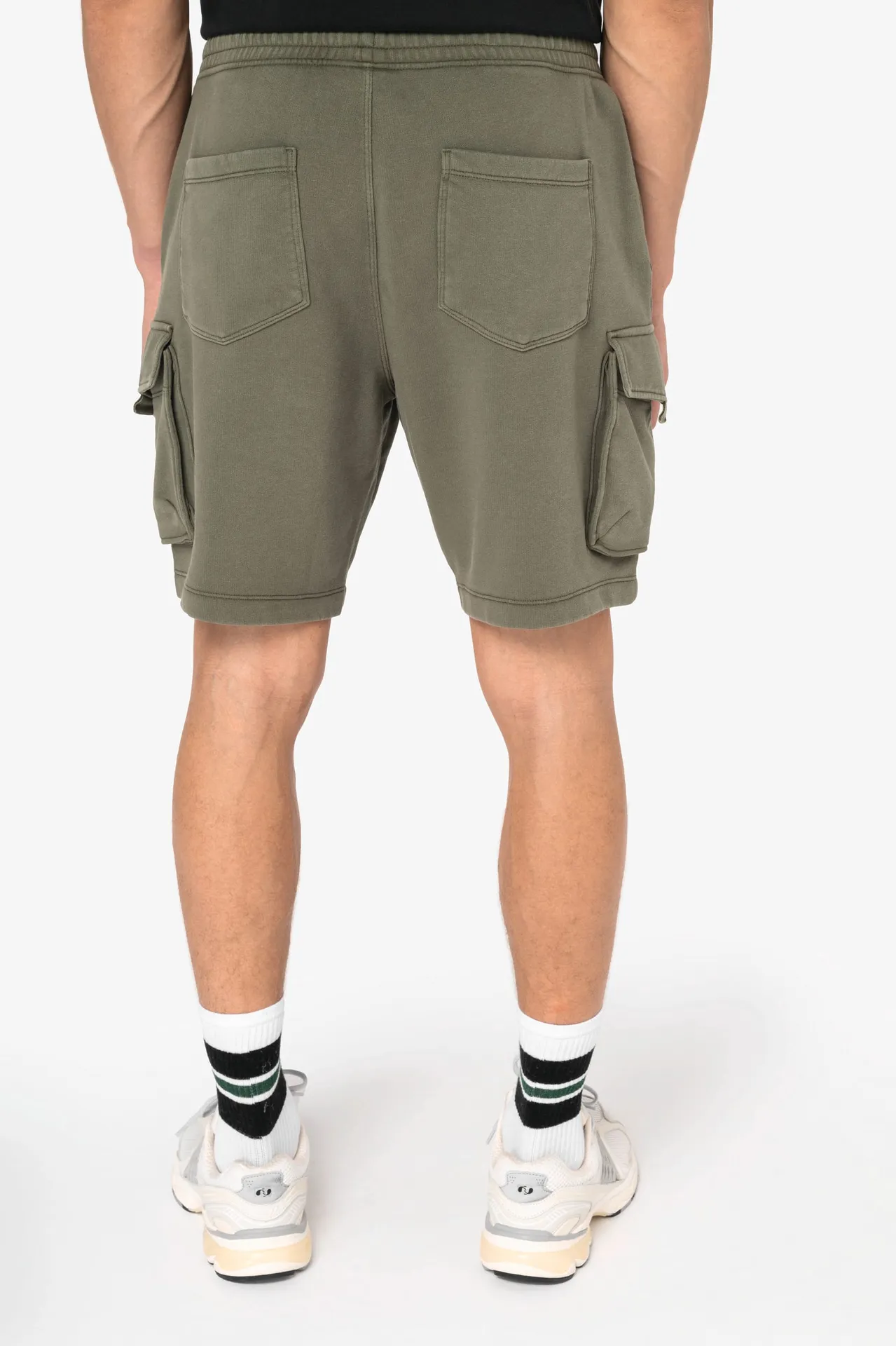 Umweltfreundliche ausgewaschene French Terry Cargo-Shorts für Herren