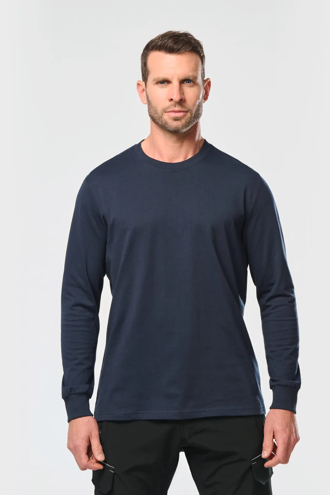 Umweltfreundliches Unisex-T-Shirt mit langen Ärmeln