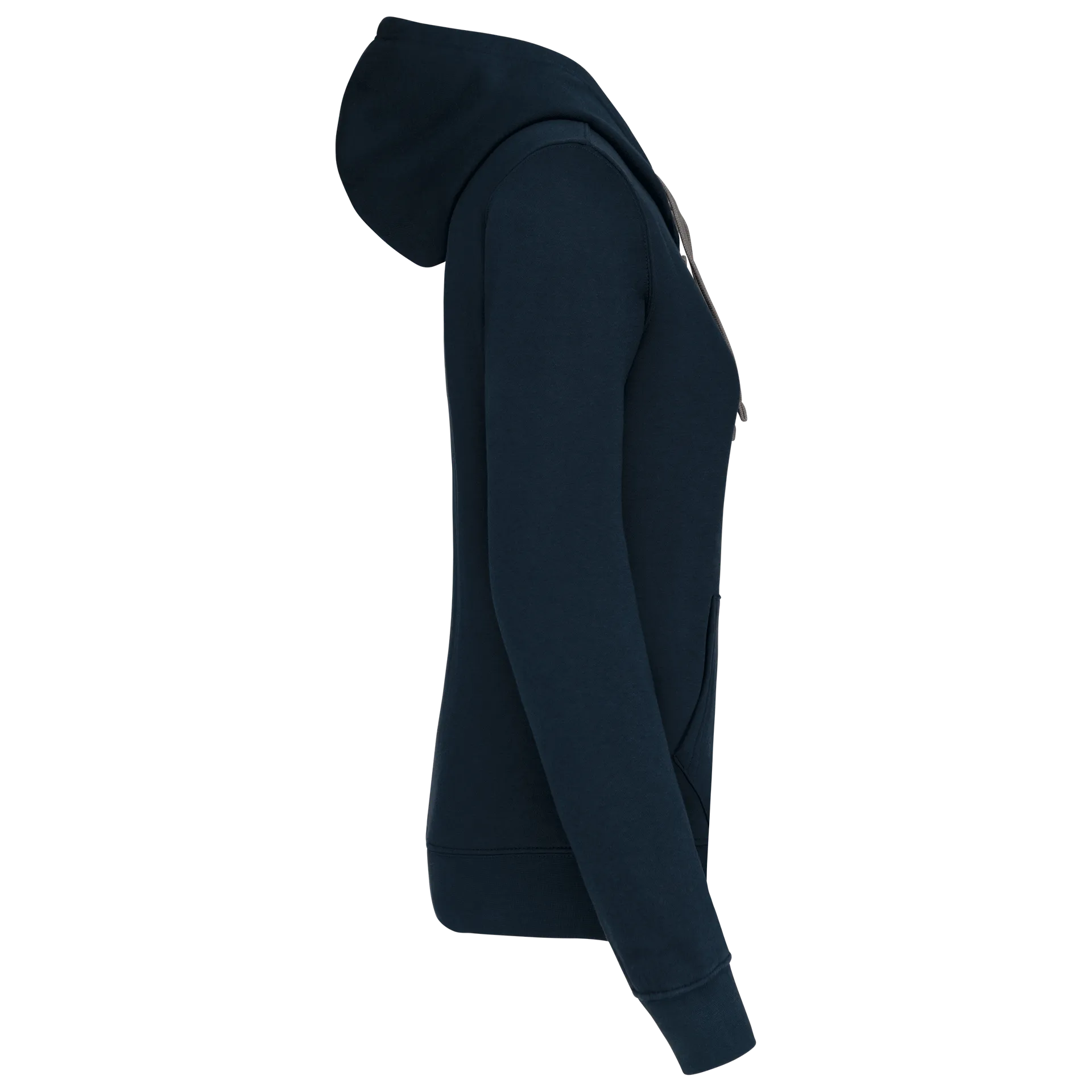 DAMEN-KAPUZENSWEATSHIRT BICOLOR mit Reißverschluss