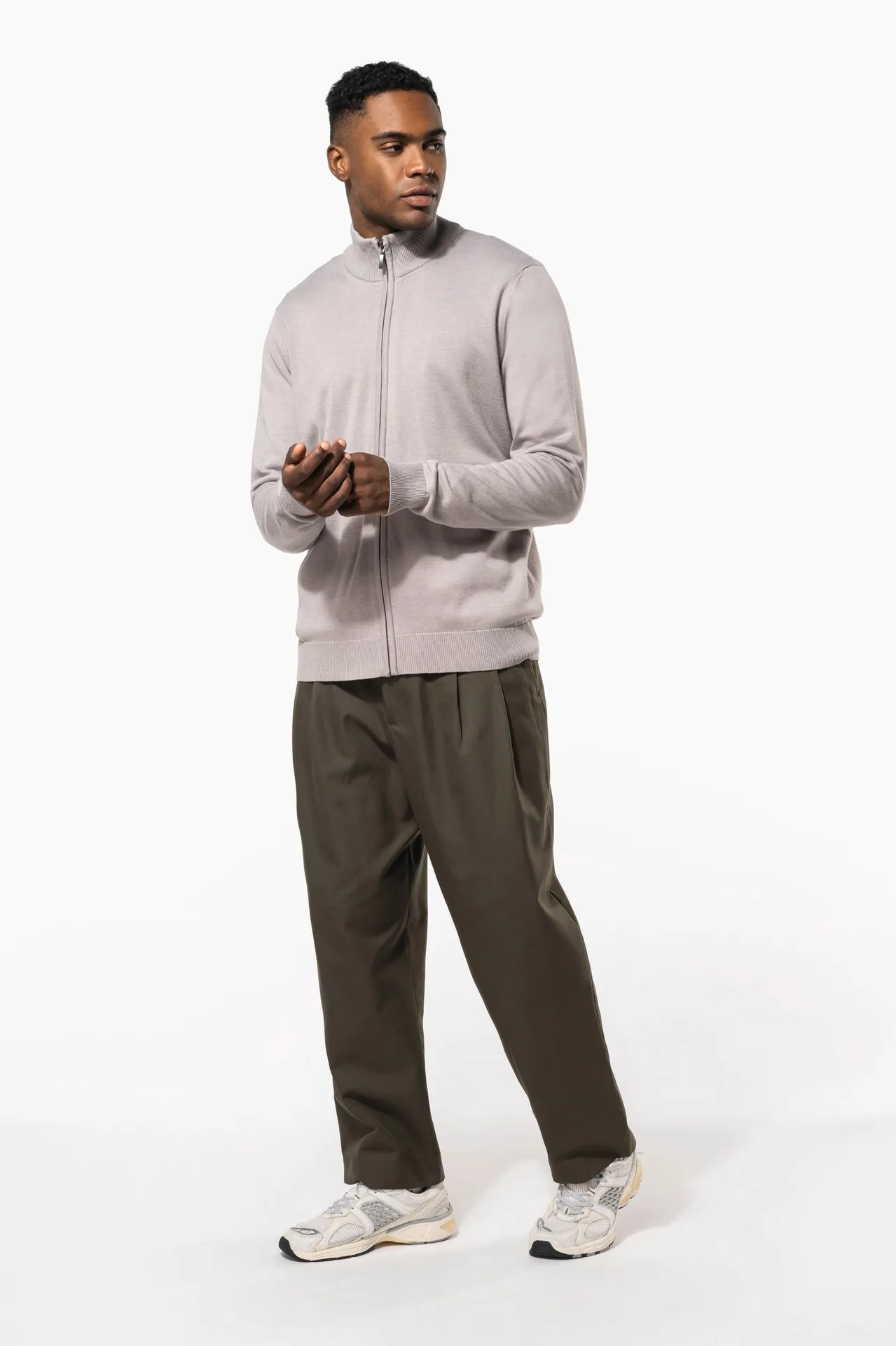 Herren Cardigan mit Reißverschluss