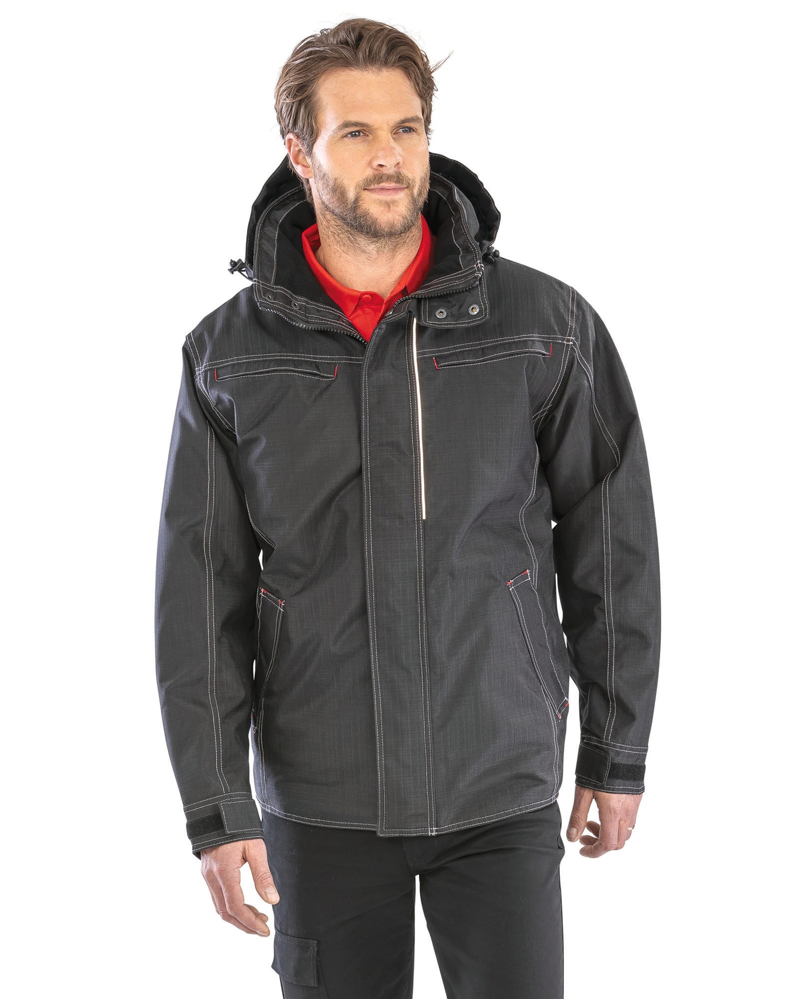 Robuster Parka Denim-Optik