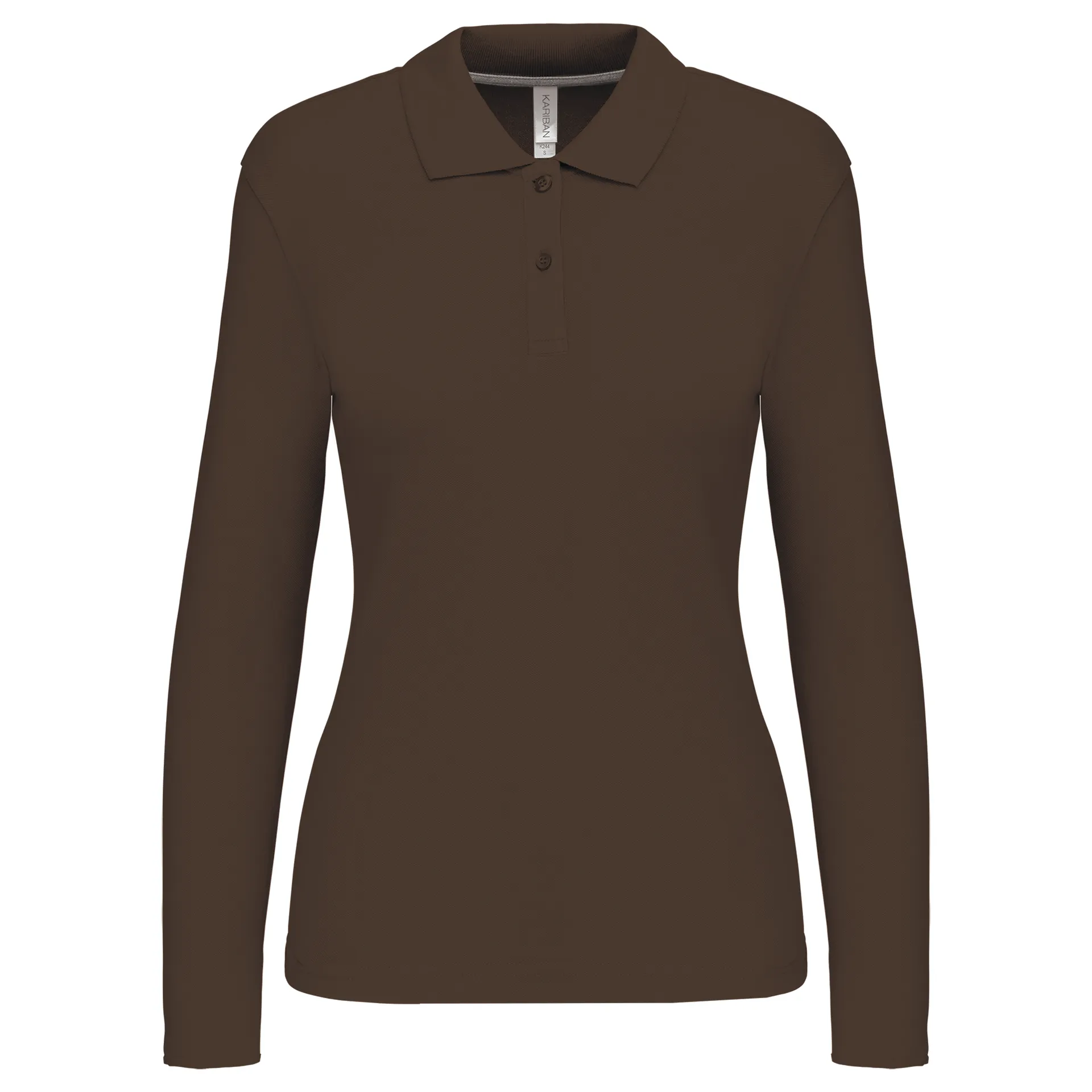Damen Piqué Poloshirt Langarm