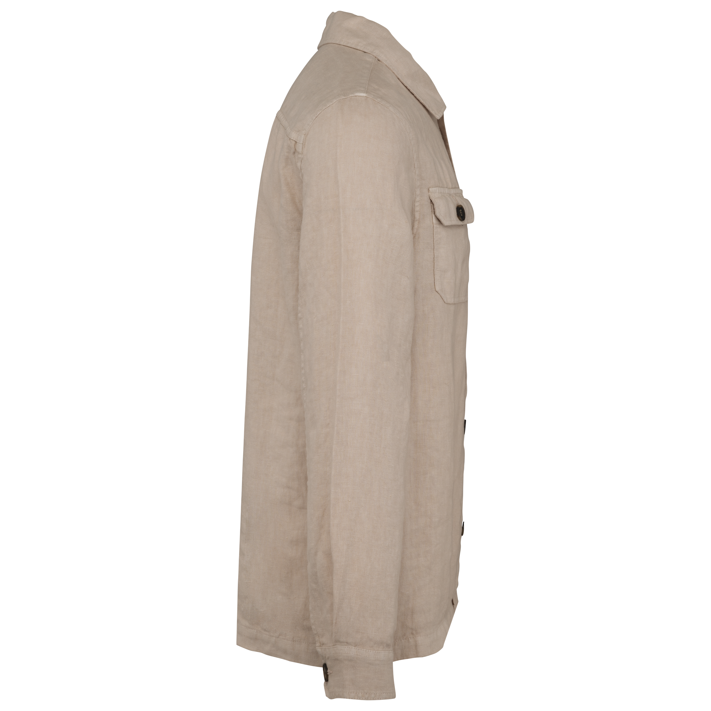 Ausgewaschene Herrenhemdjacke aus Leinen