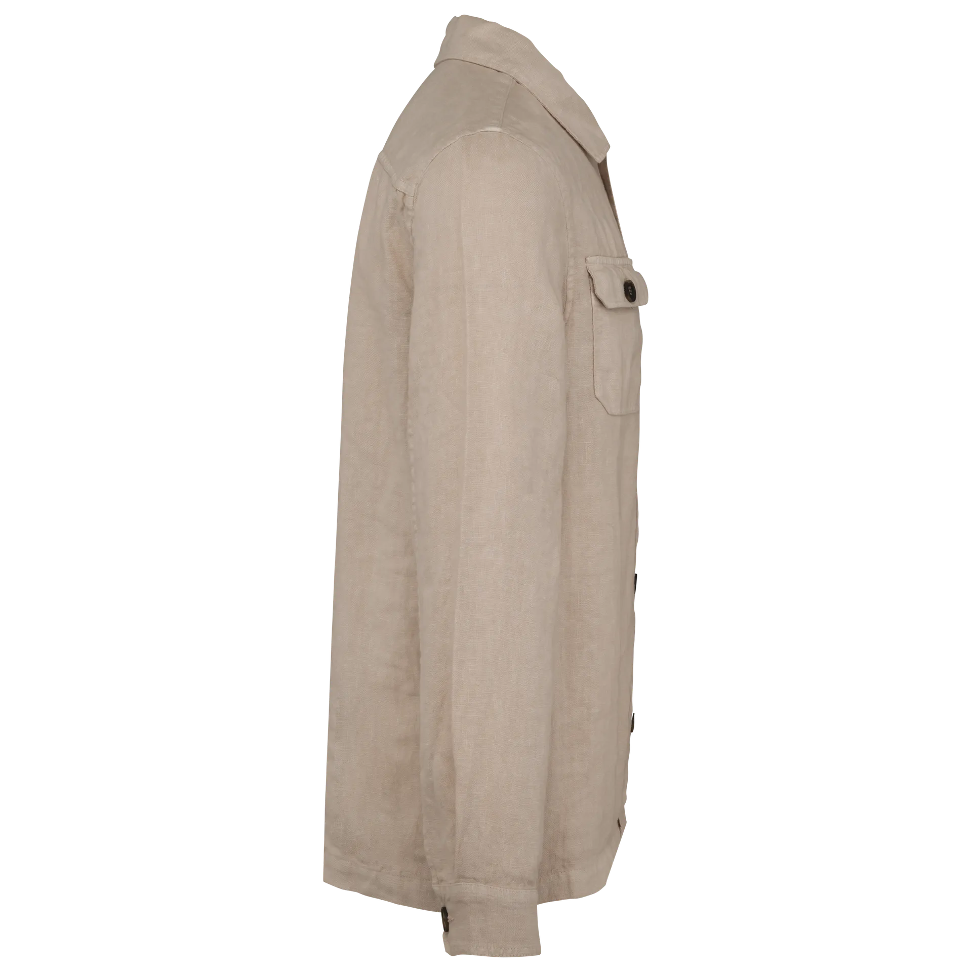 Ausgewaschene Herrenhemdjacke aus Leinen