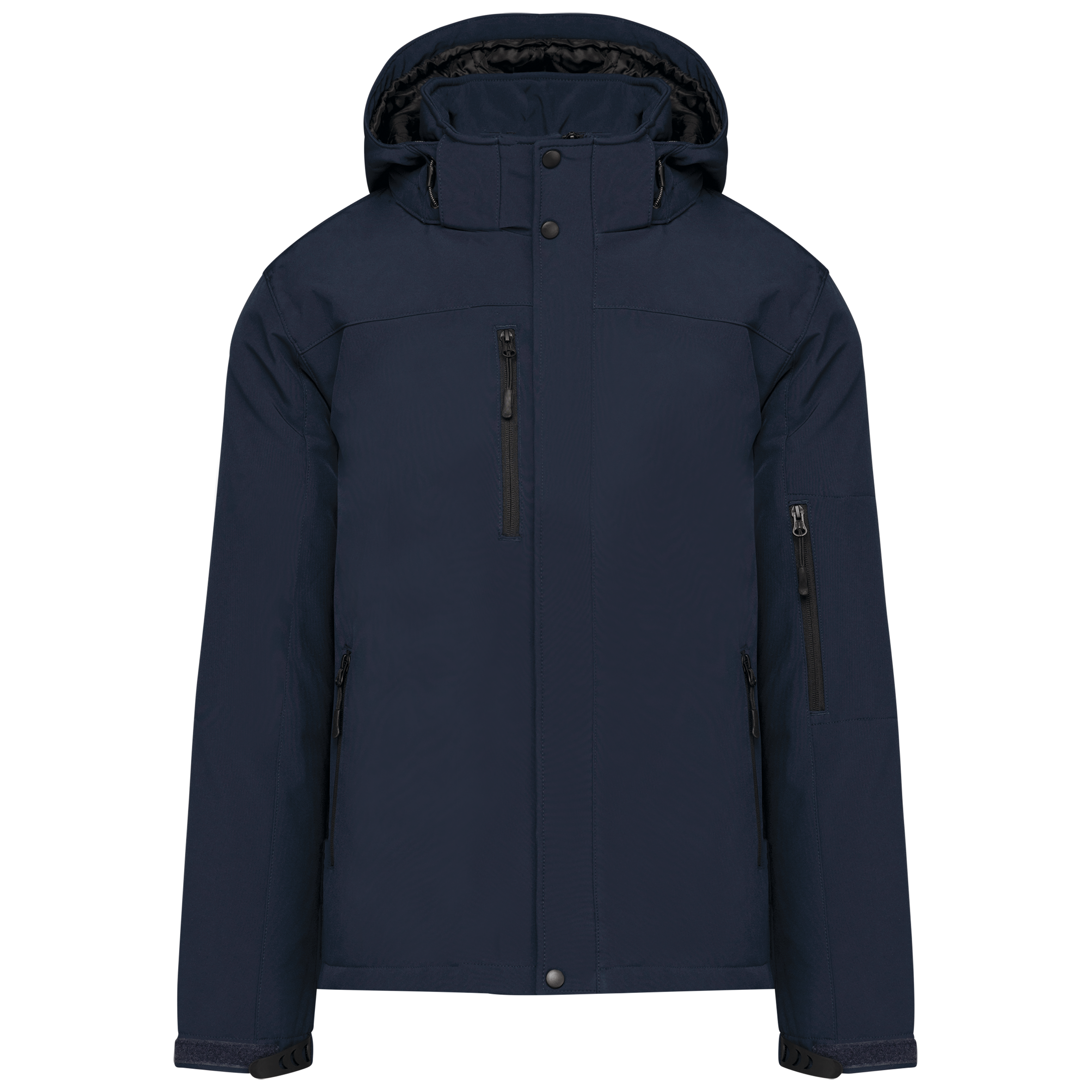 Herrenparka Softshell wattiert mit Kapuze