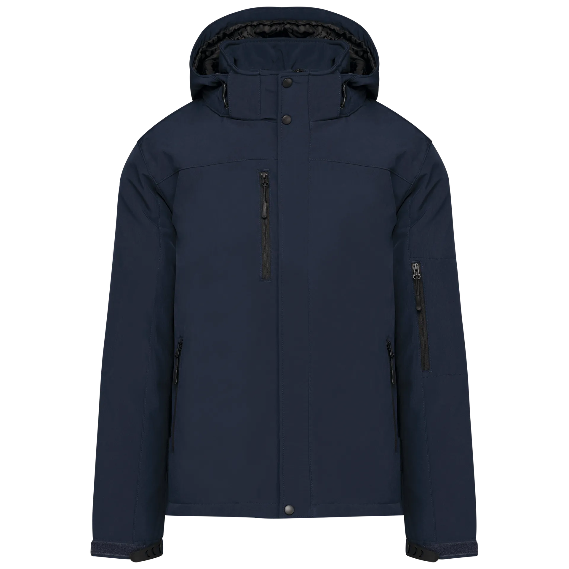 Herrenparka Softshell wattiert mit Kapuze