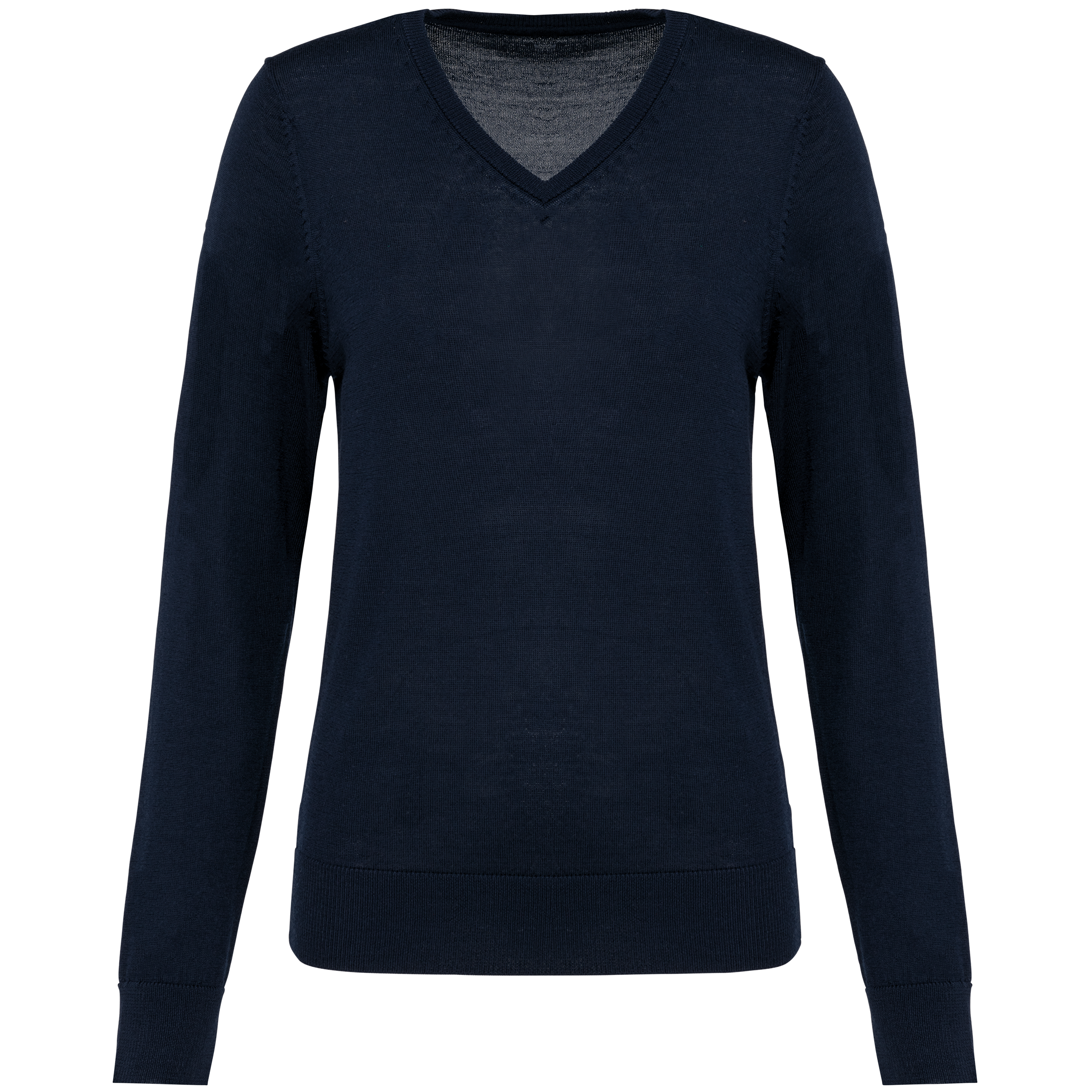 Merino-Damenpullover mit V-Ausschnitt