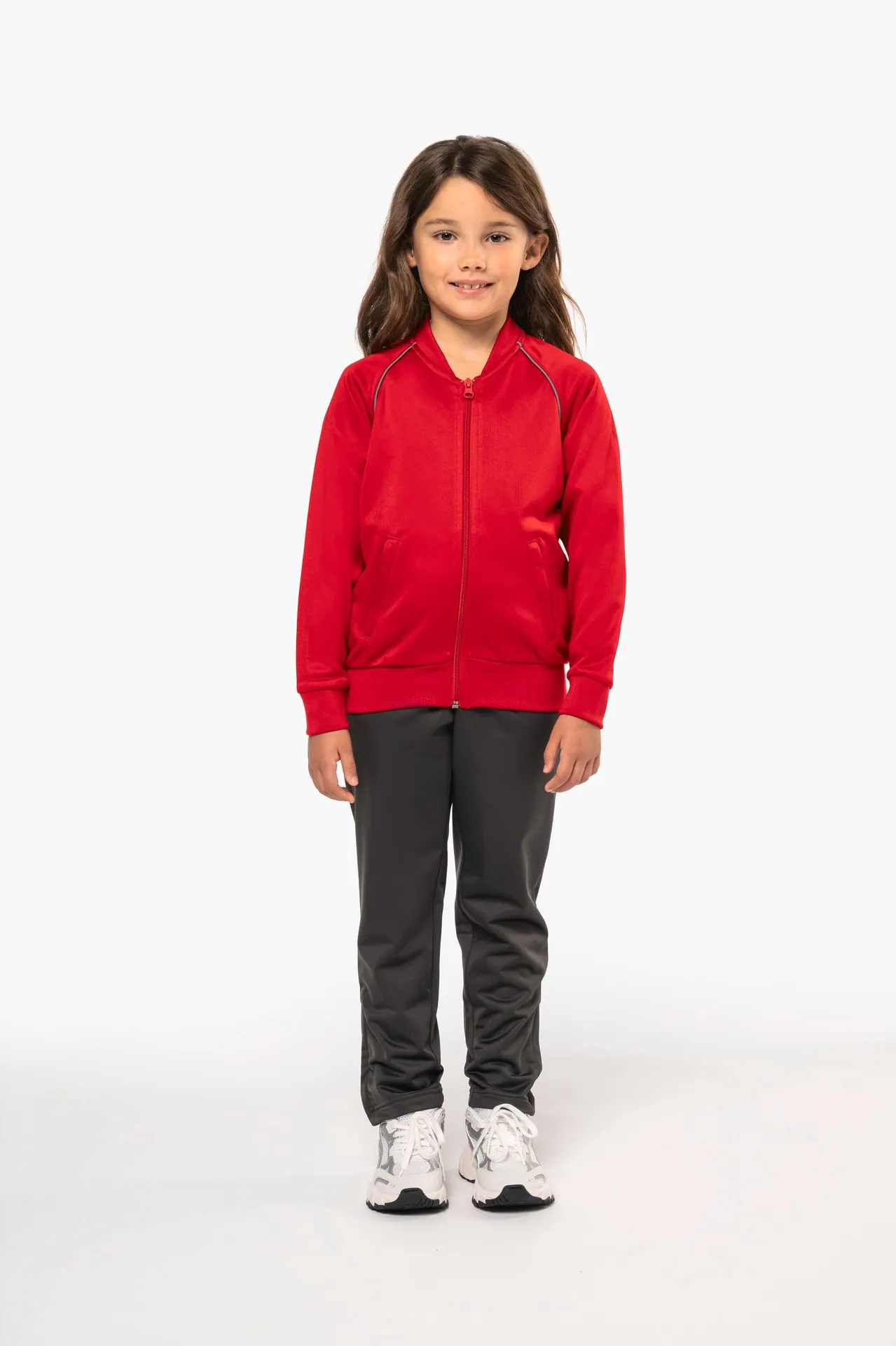 Trainingsjacke mit Reißverschluss und Paspel für Kinder