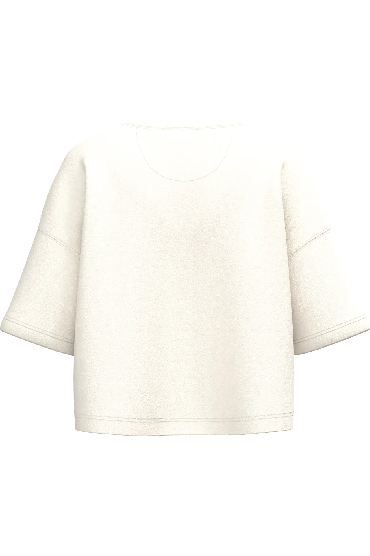 Damen Cropped-Sweatshirt mit kurzen Ärmeln und Rundhalsausschnitt