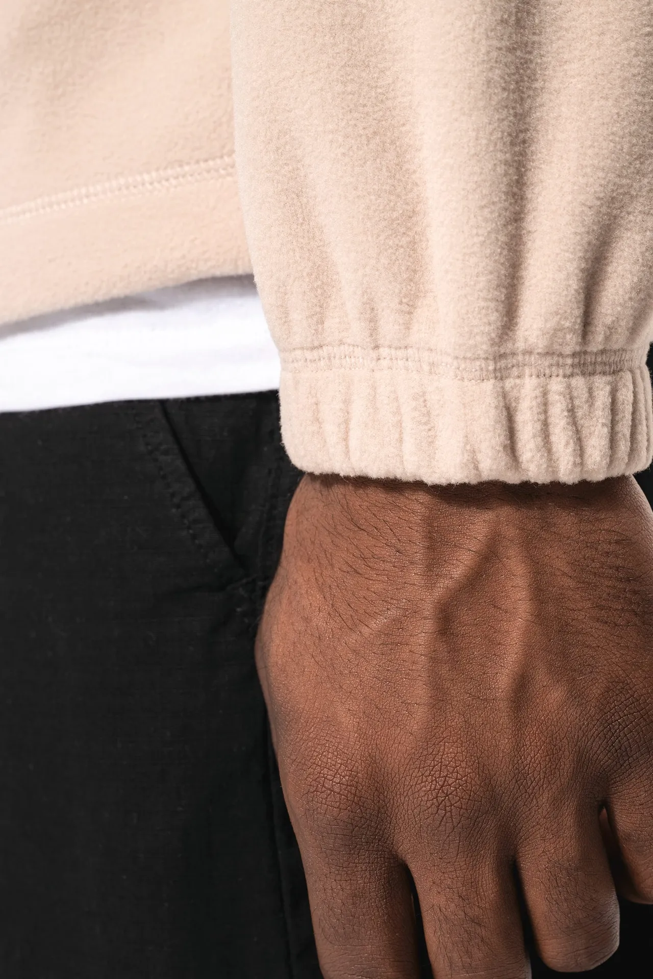 Verstellbare Fleecejacke mit elastischen Ärmelbündchen