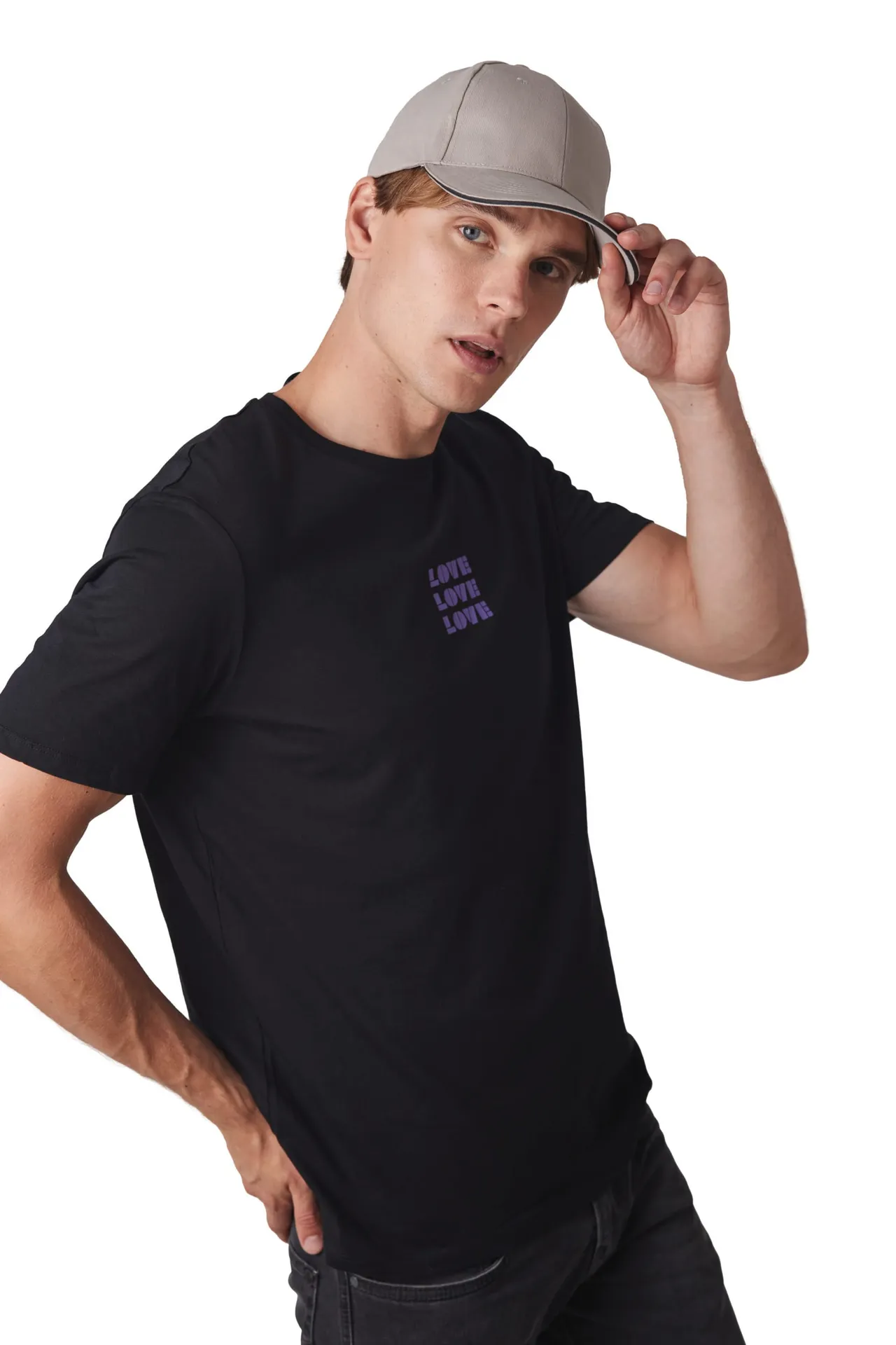 6-Panel-Kappe mit Kontrast-Sandwichschirm