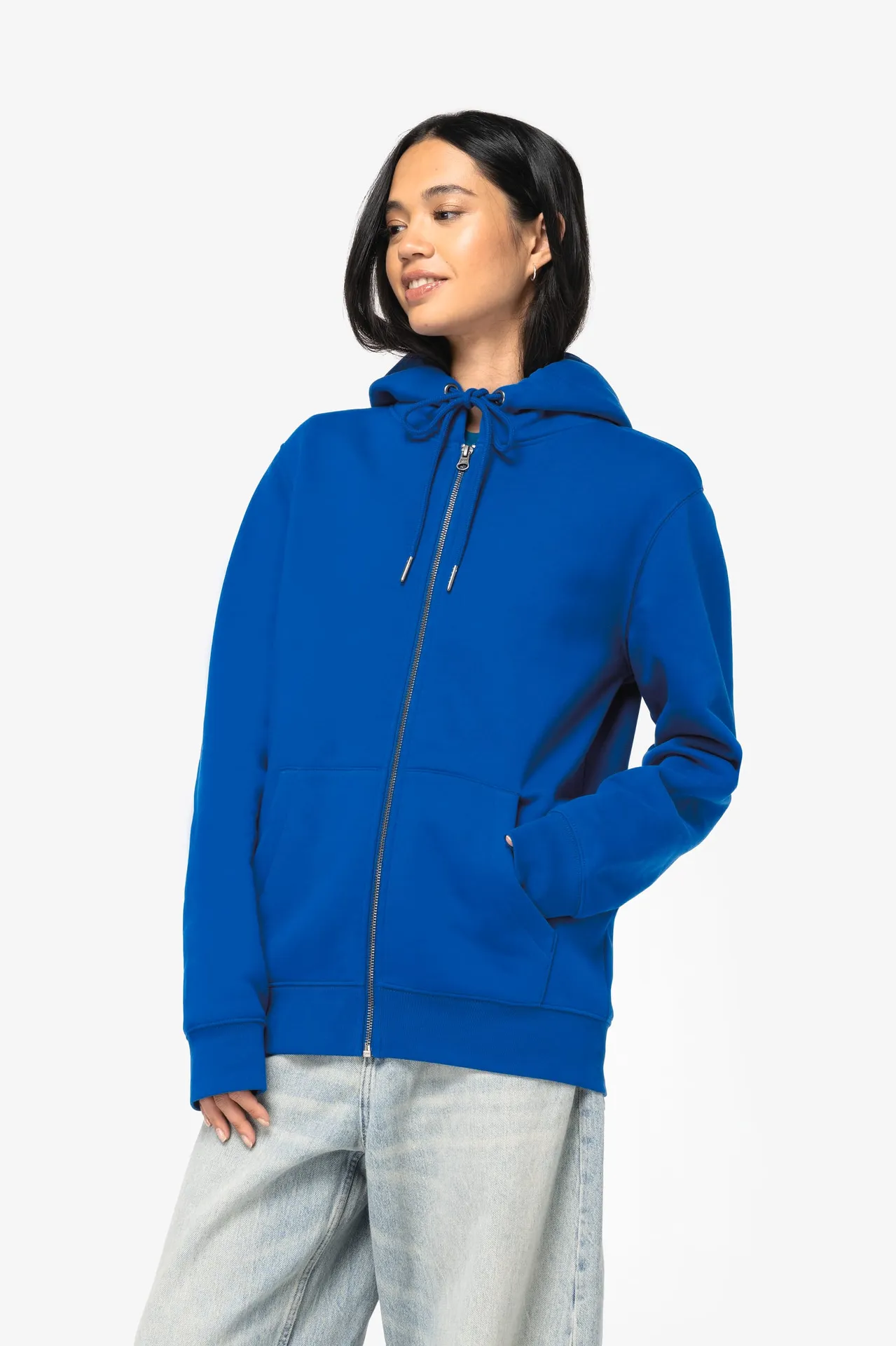 Umweltfreundliches Unisex Kapuzensweatshirt mit Reißverschluss