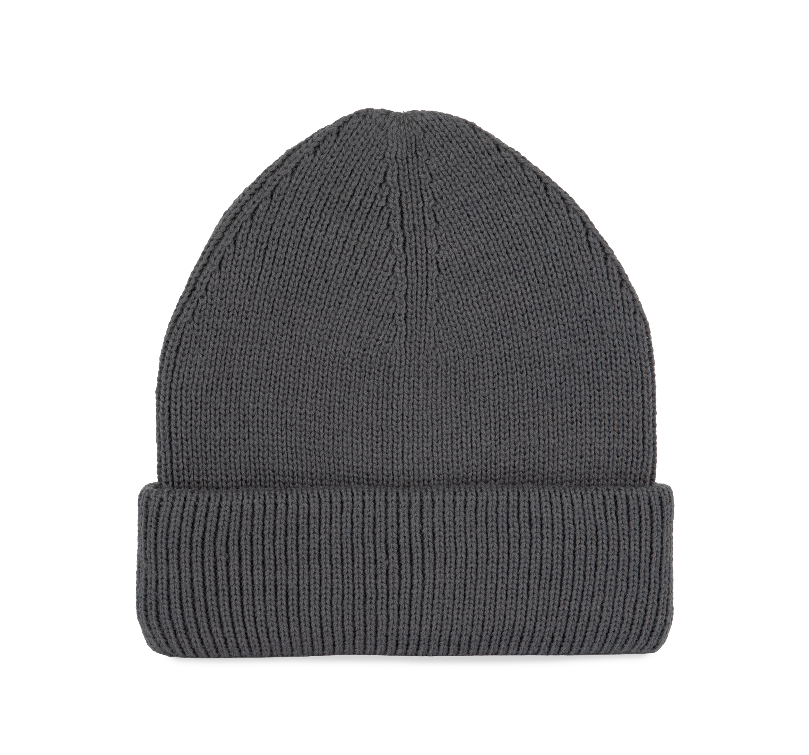 Gerippte Mütze mit doppeltem Umschlag