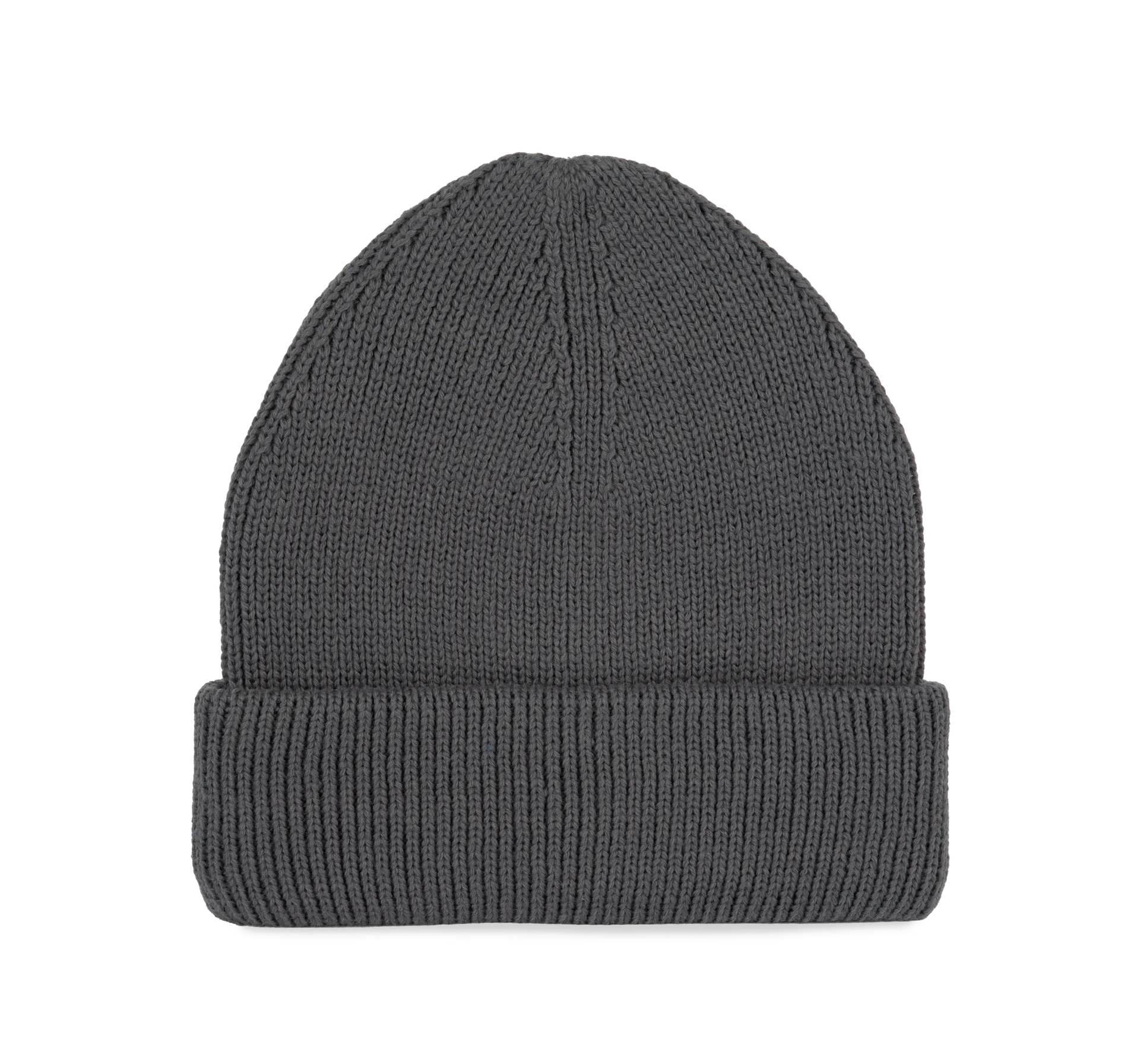 Gerippte Mütze mit doppeltem Umschlag