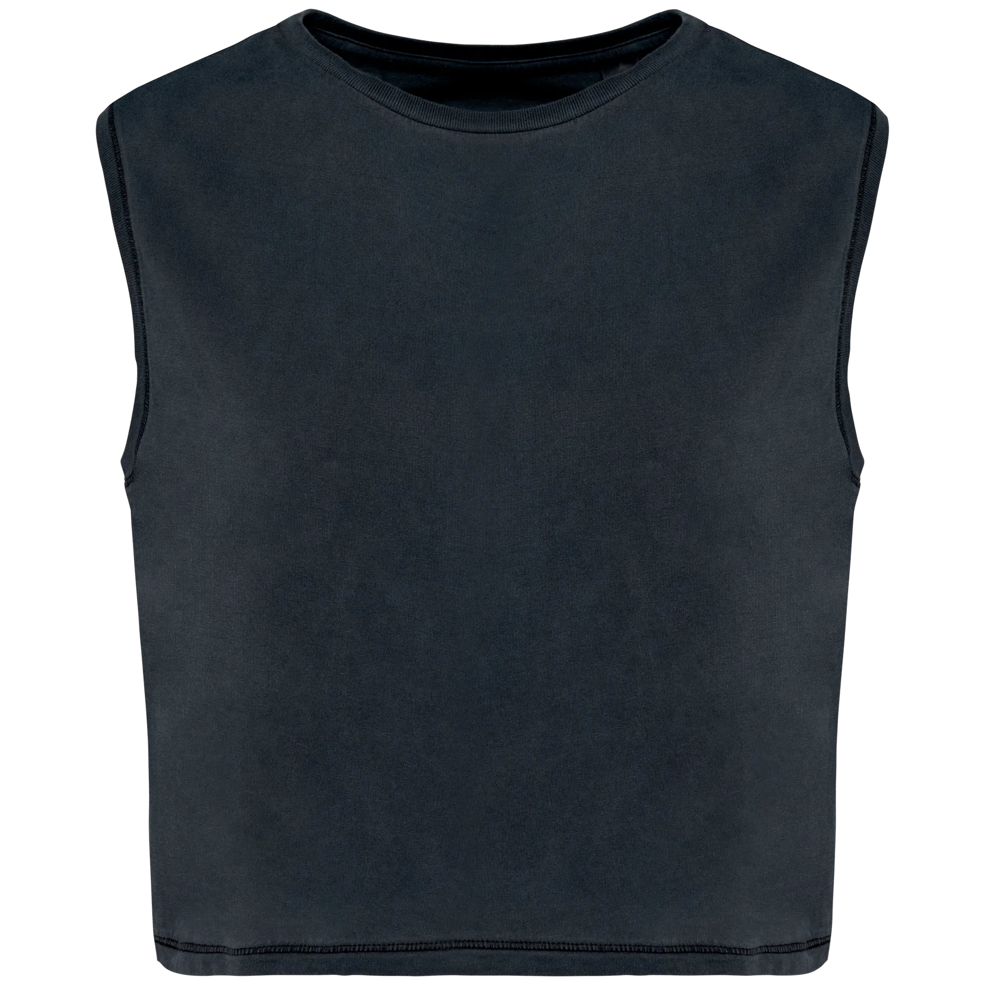 Umweltfreundliches ärmelloses Cropped Damen-T-Shirt