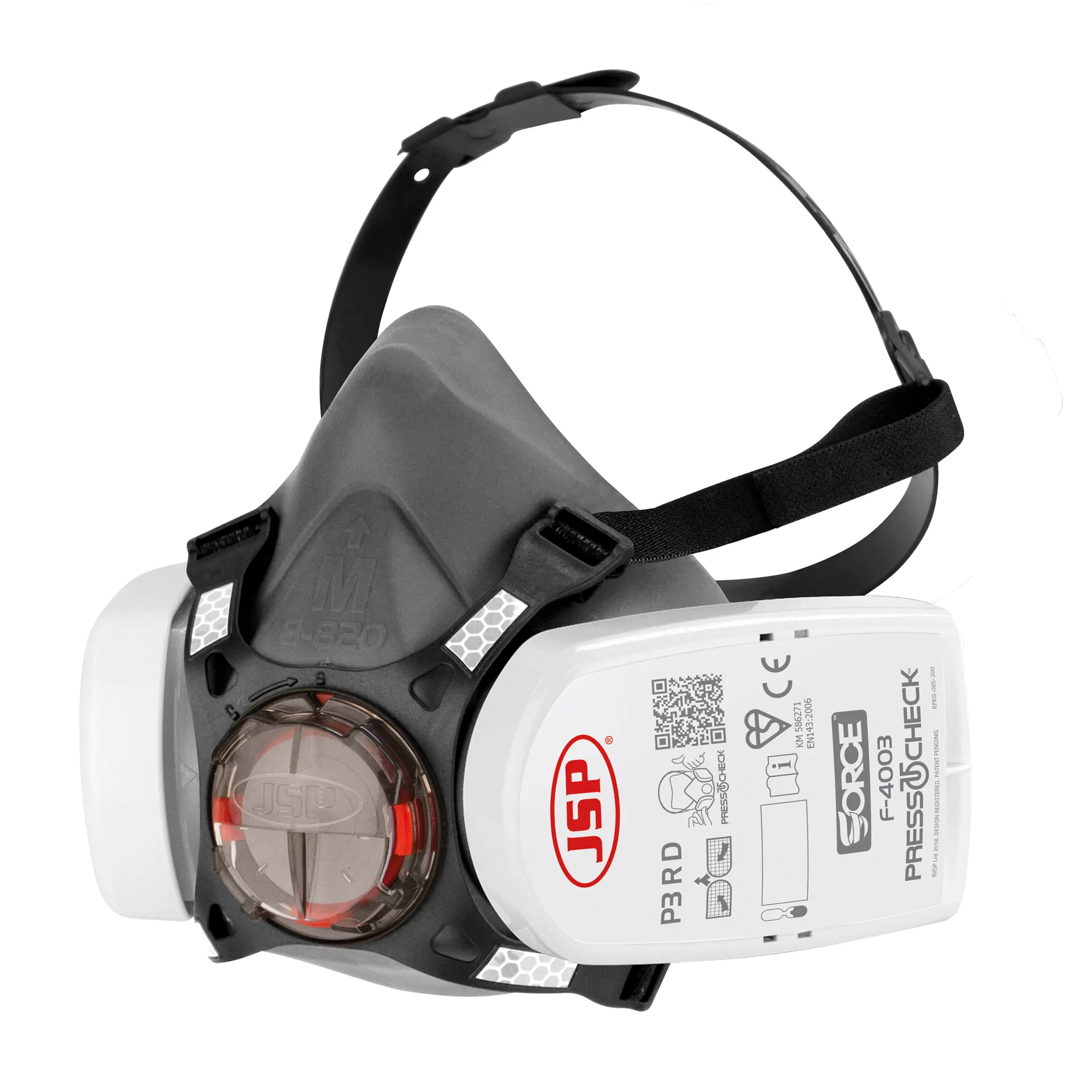 Force™8-Maske mit Press To Check™ P3-Patronen
