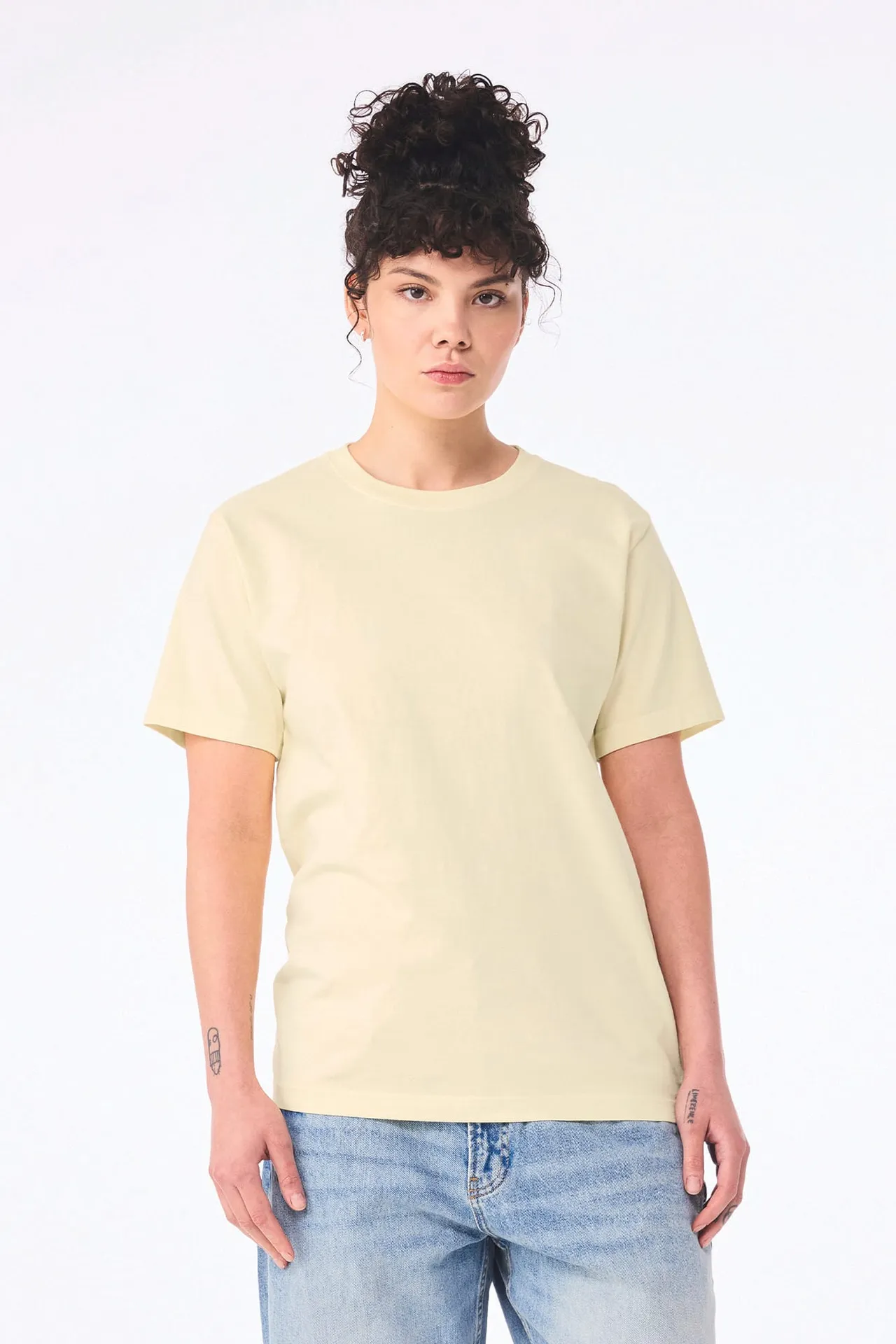 Unisex-T-Shirt aus dickem, verwaschenem Stoff