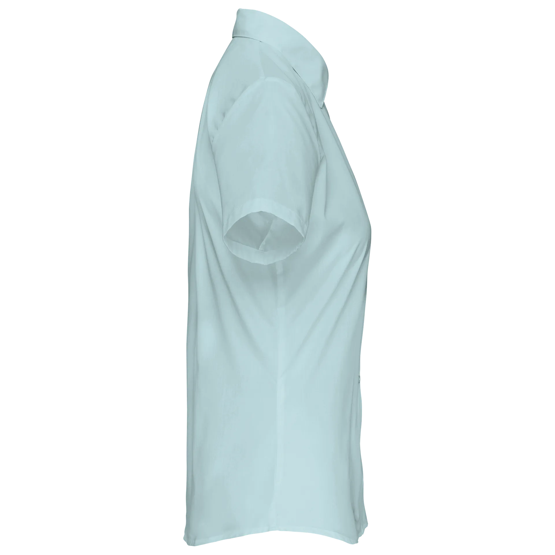 Popeline-Kurzarmhemd Baumwollpolyester pflegeleicht für Damen