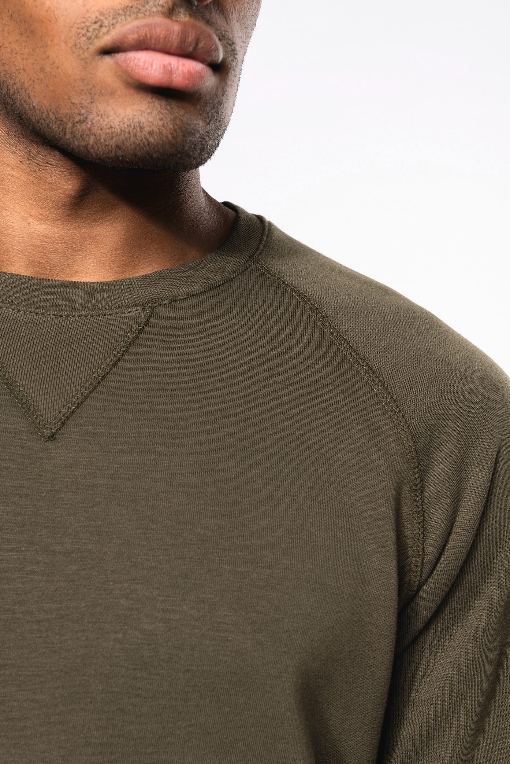 Herren Sweatshirt BIO-BAUMWOLLE Rundhalsausschnitt Raglanärmel