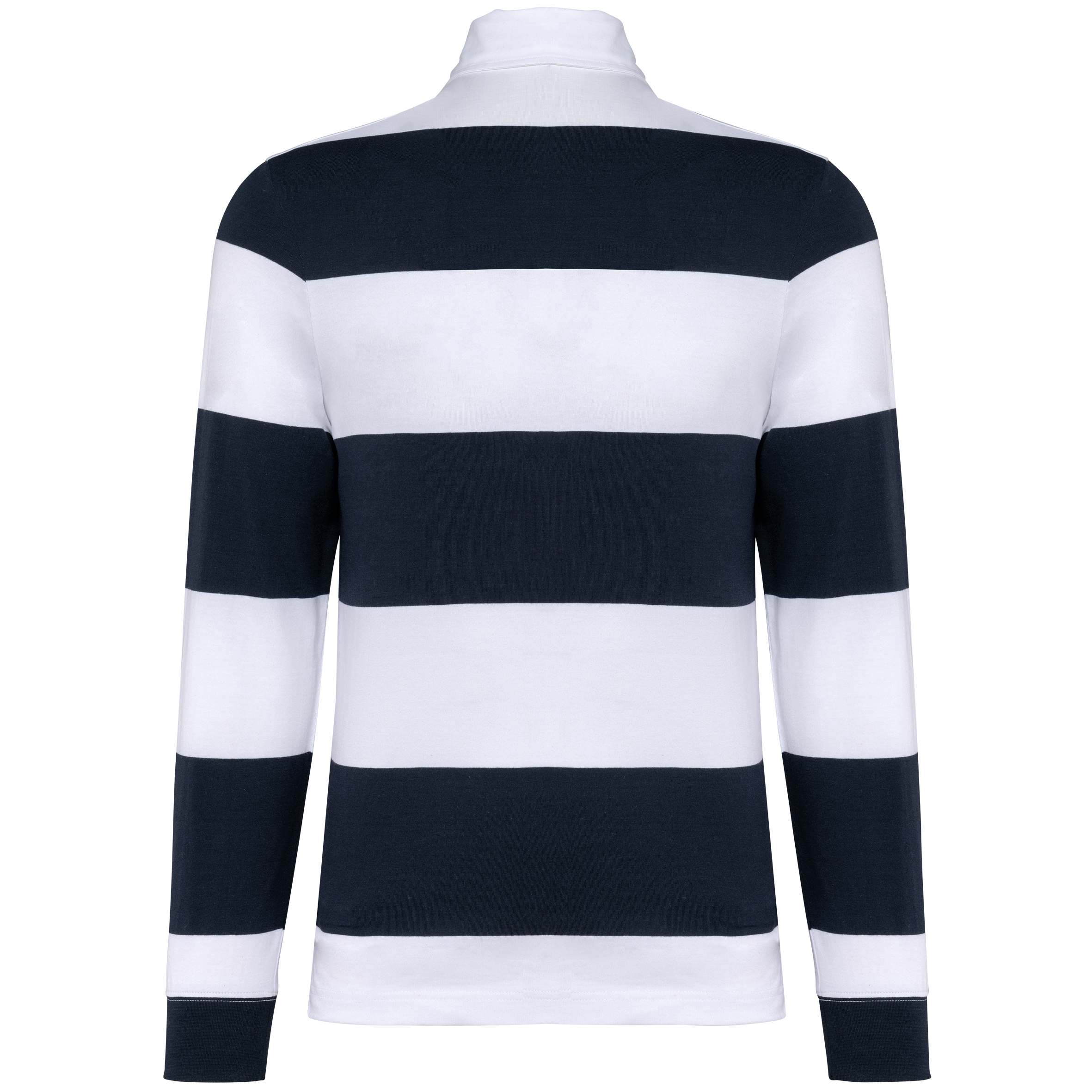 Gestreiftes Polohemd mit langen Ärmeln, Unisex