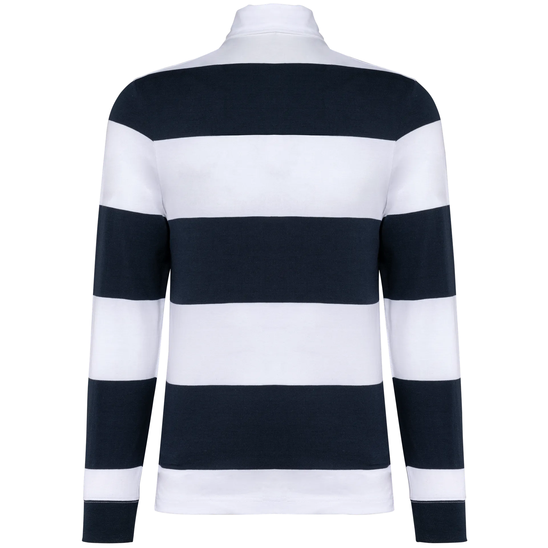 Gestreiftes Polohemd mit langen Ärmeln, Unisex