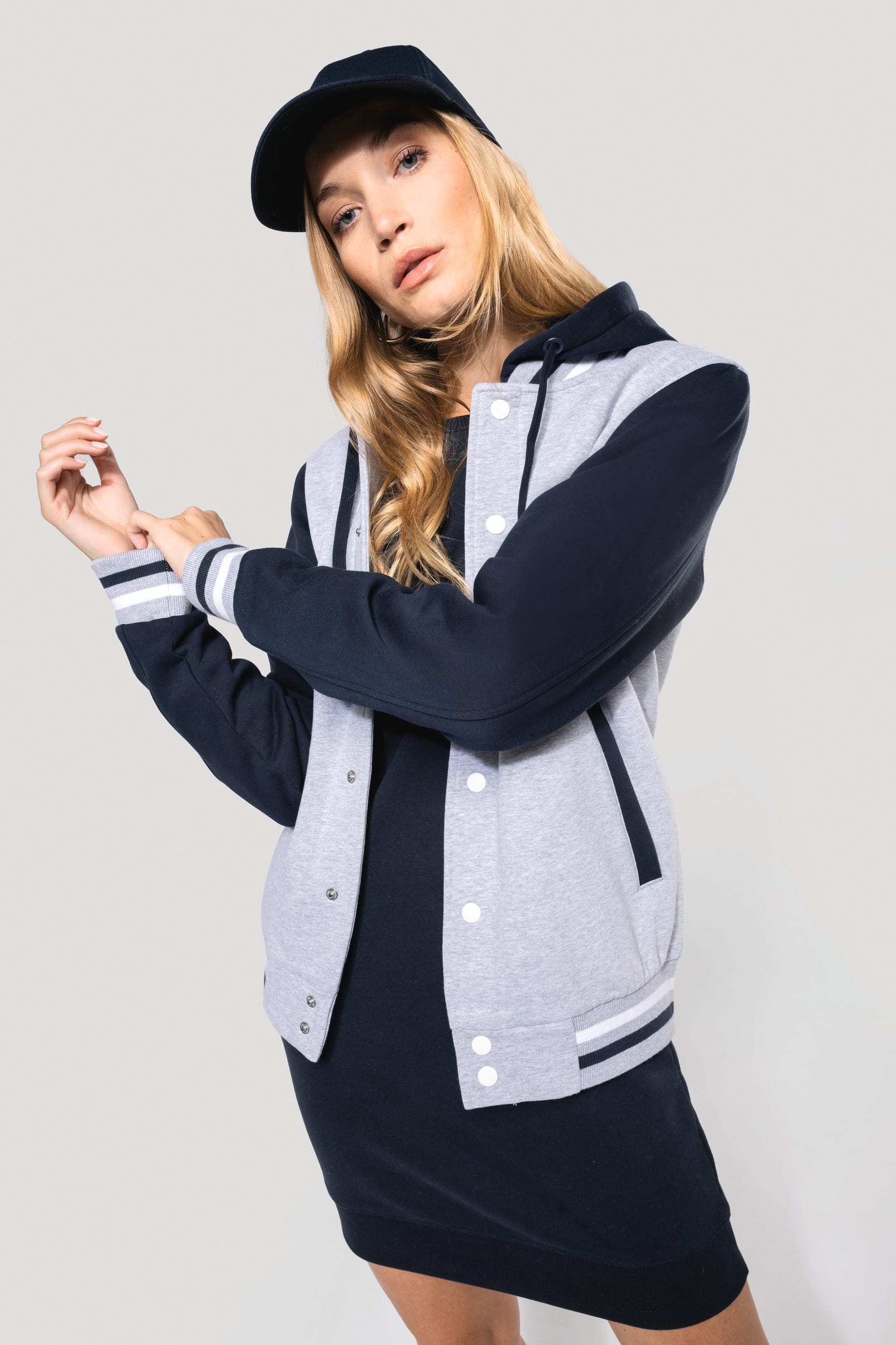 Unisex College Jacke mit Kapuze