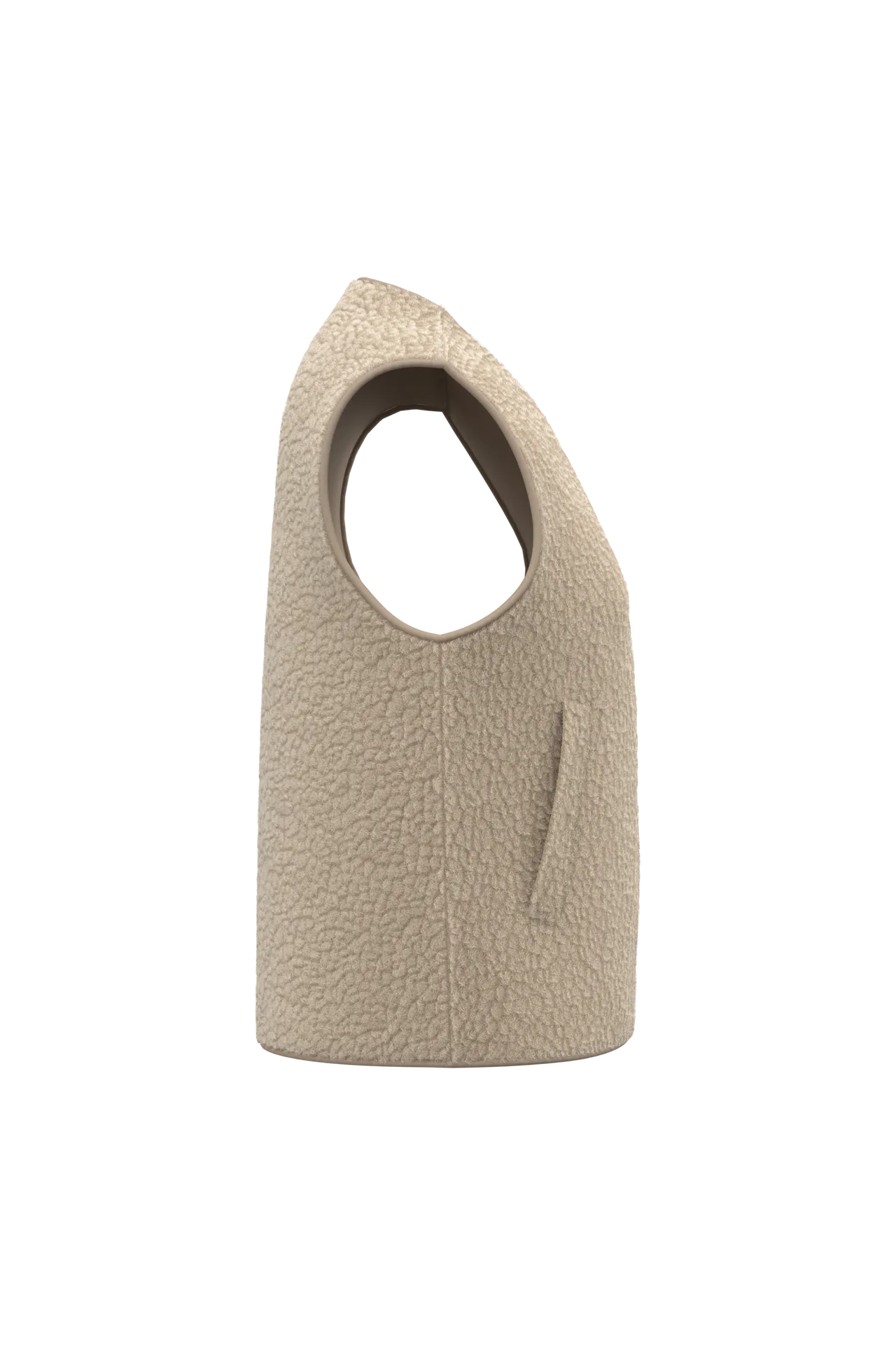 Ärmellose Sherpa-Jacke für Damen