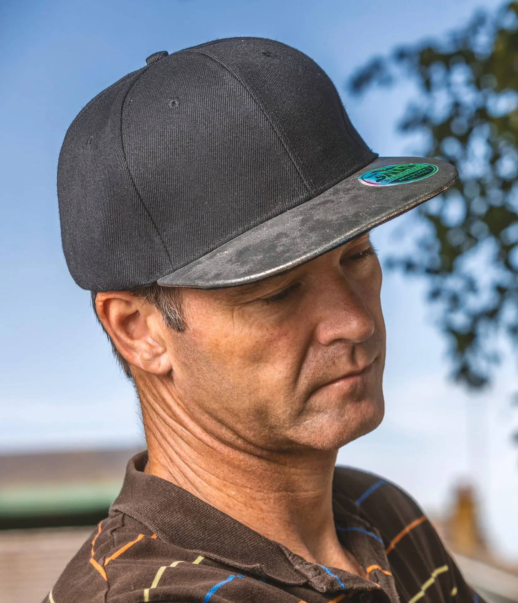 Bronx Glitter Flat Peak Snapback Cap