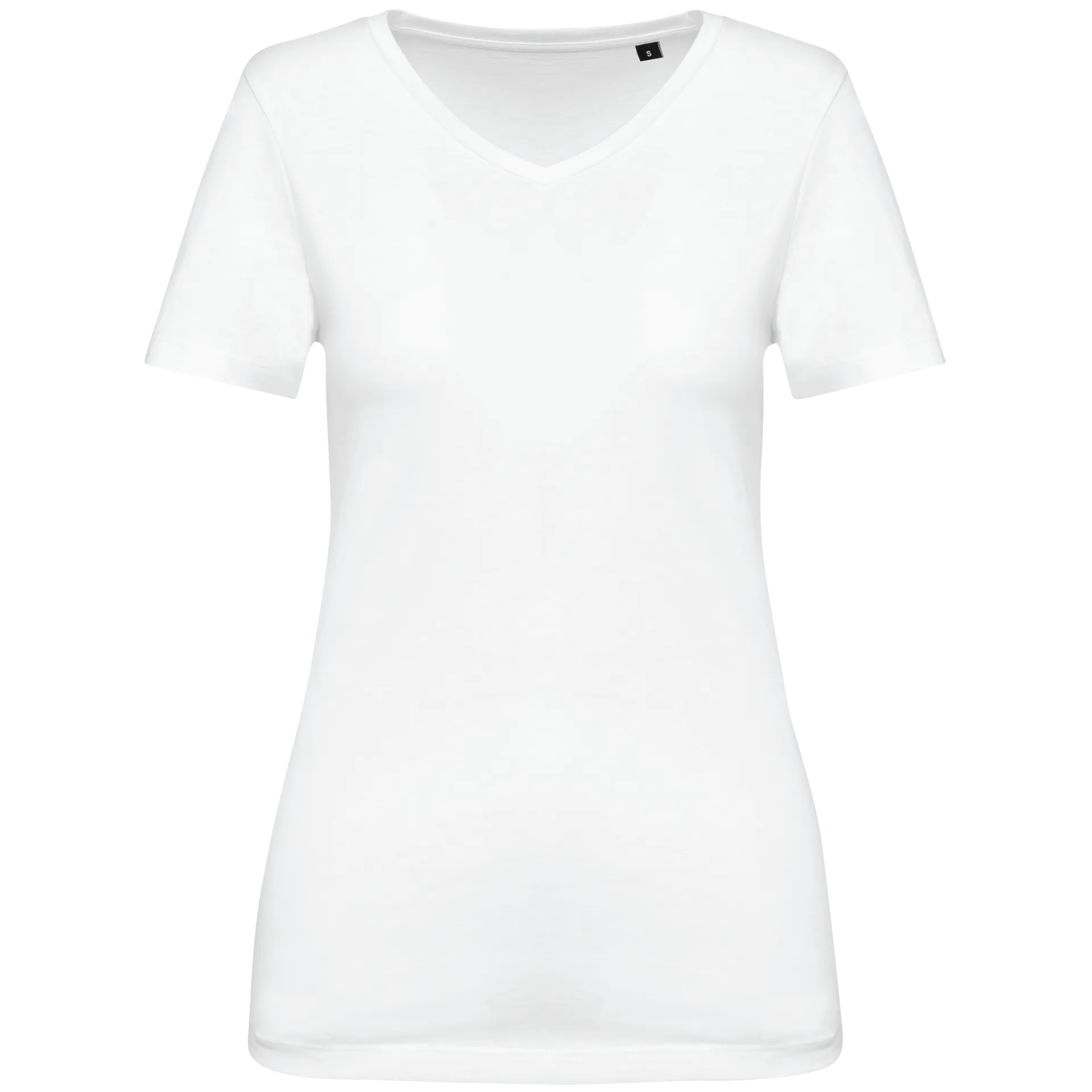 Supima® Damen-T-Shirt mit V-Ausschnitt und kurzen Ärmeln
