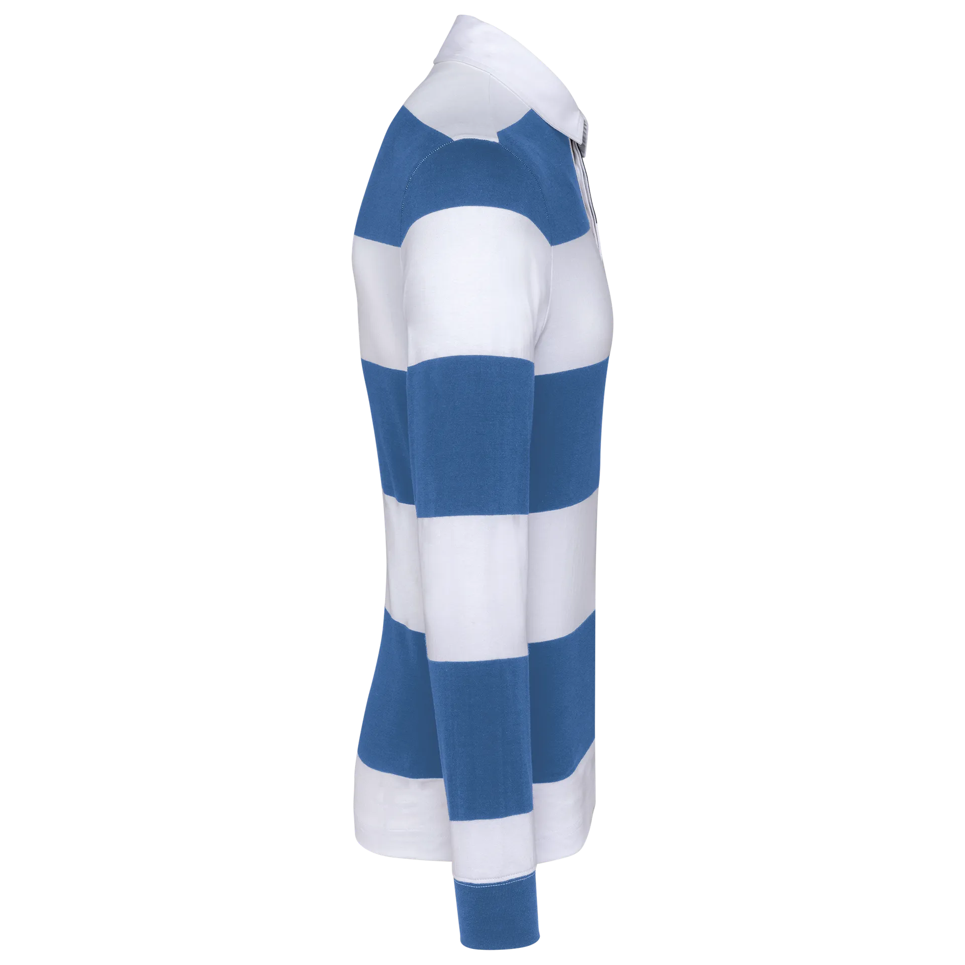 Gestreiftes Polohemd mit langen Ärmeln, Unisex