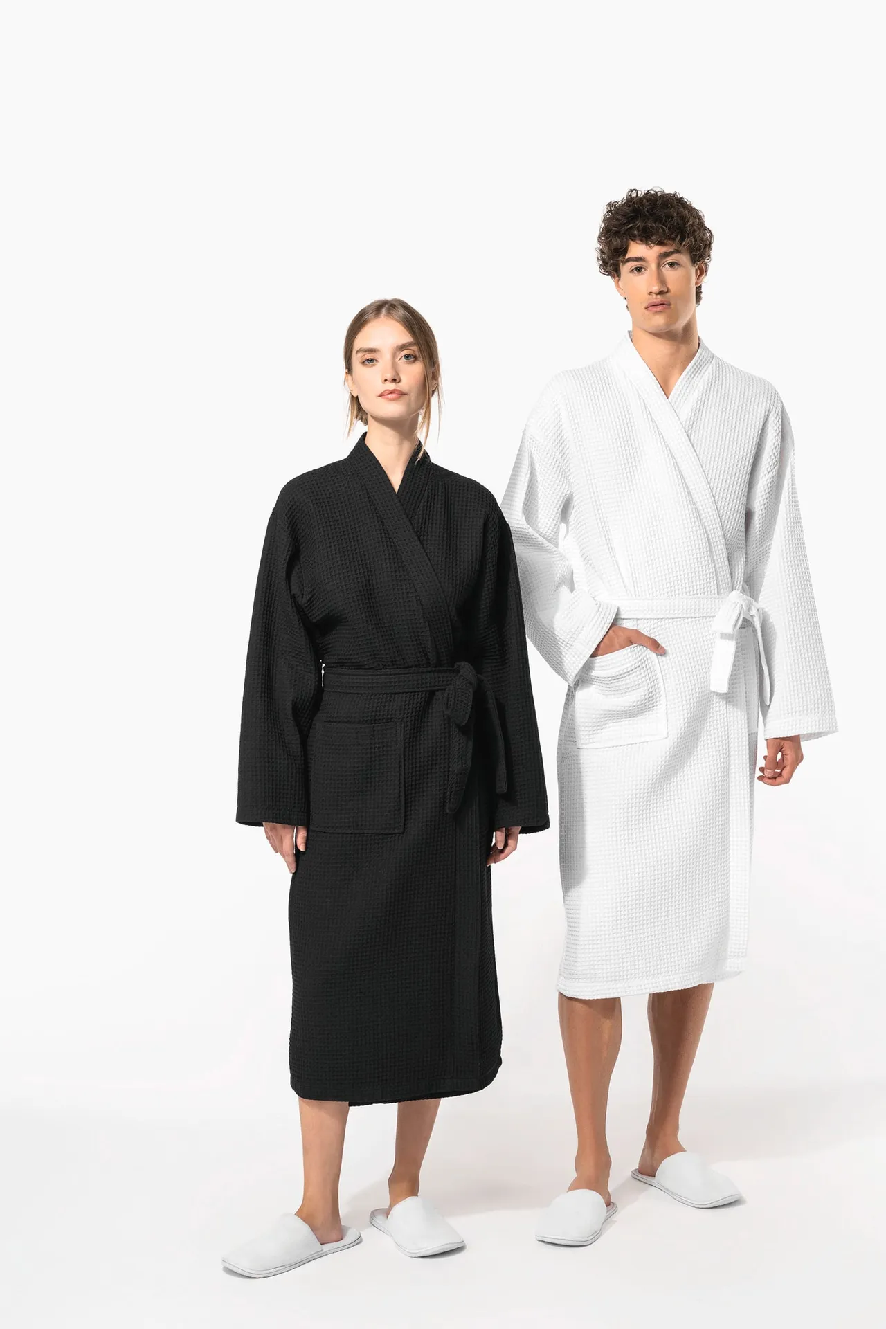 Walkfrottier-Bademantel Waffelpiqué