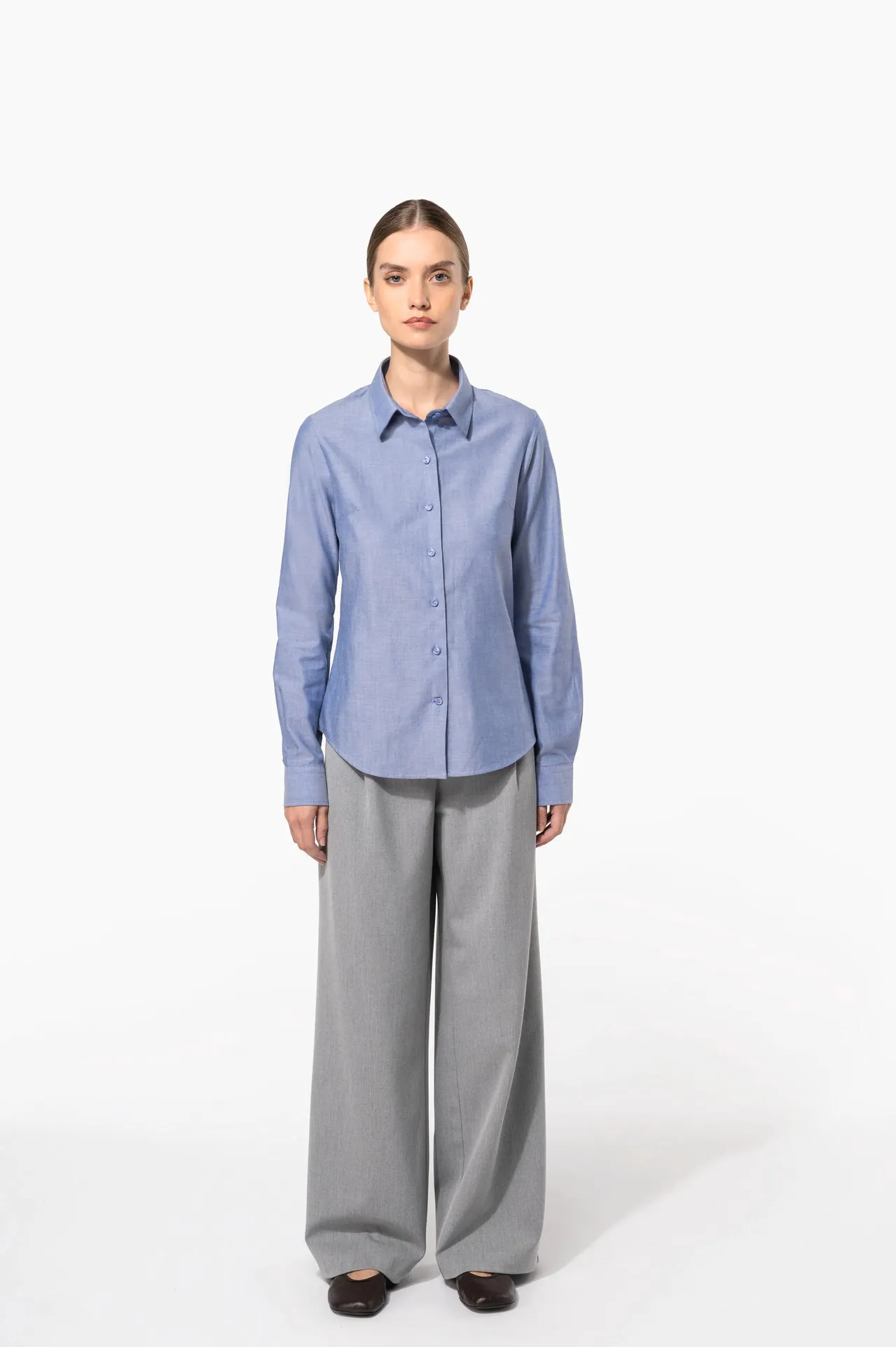 Damen Oxfordbluse Langarm