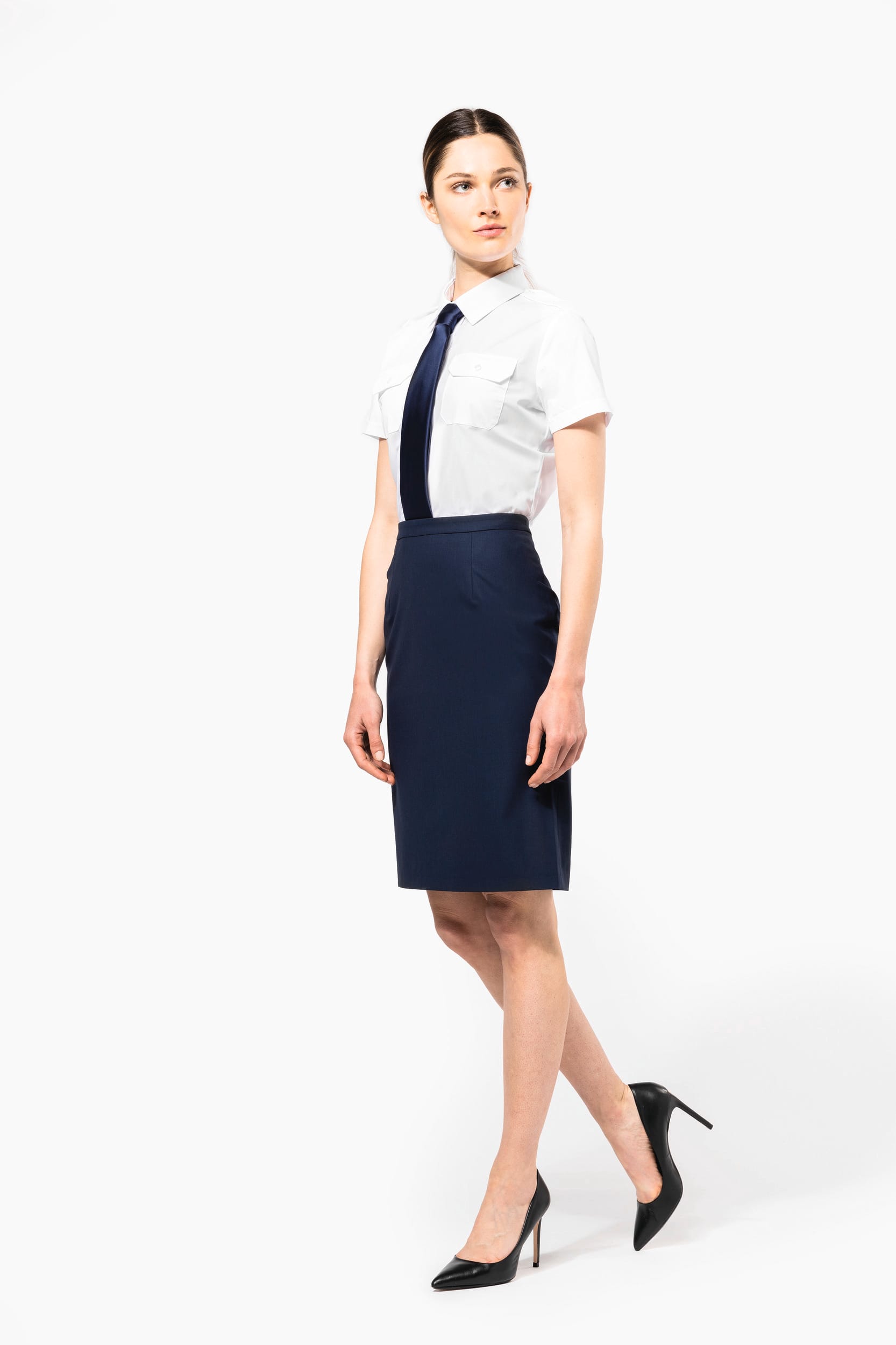 Kurzarm-Pilotenhemd für Damen