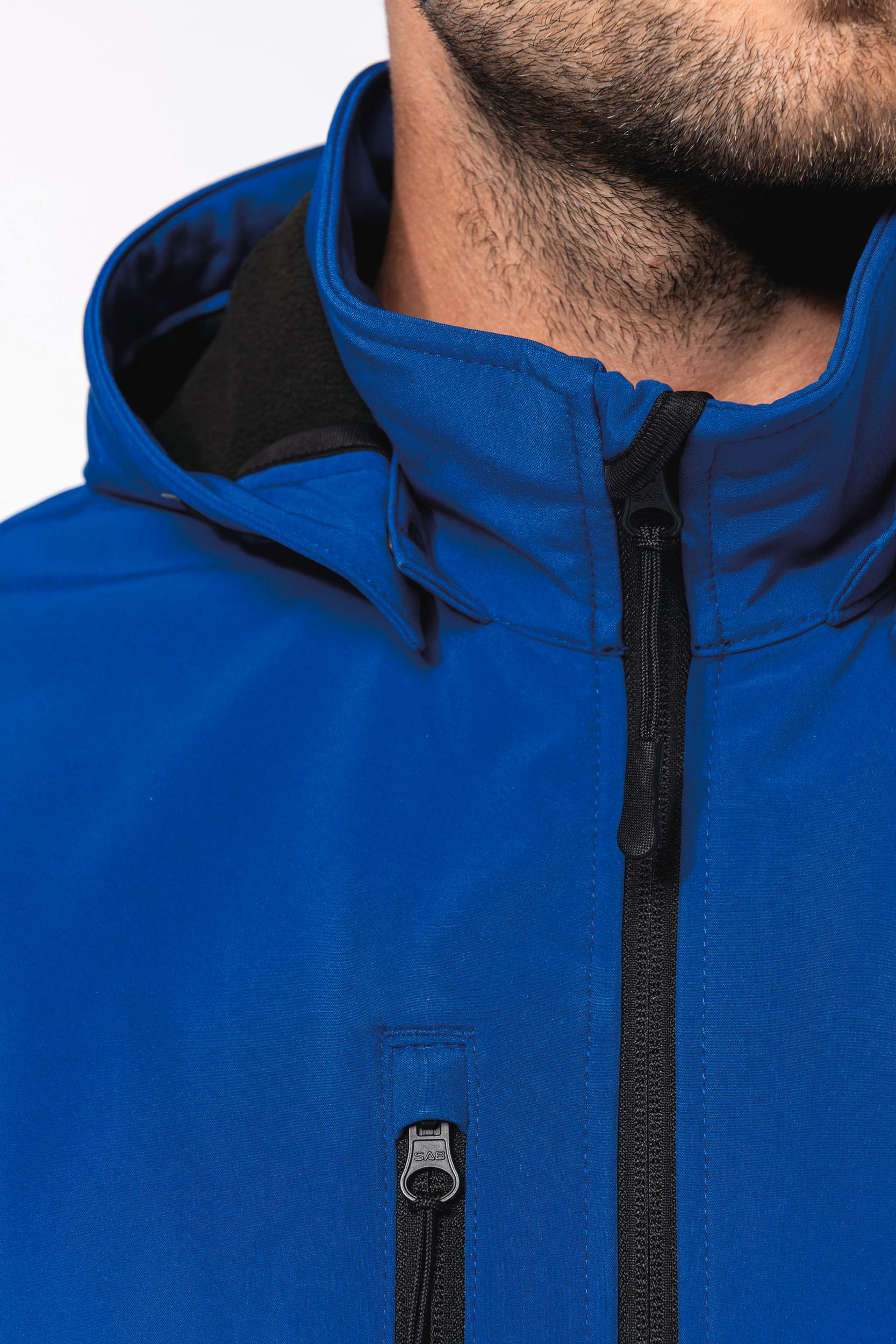 3-lagige Unisex-Softshell-Jacke mit Kapuze und abnehmbaren Ärmeln