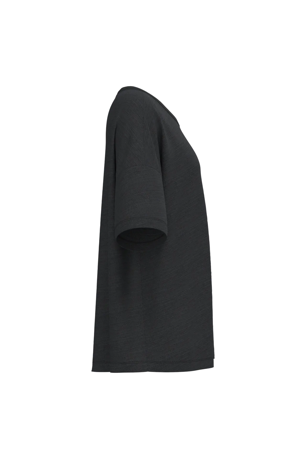 Umweltfreundliches Damen-Slub-Oversize-T-Shirt mit überschnittenen Schultern