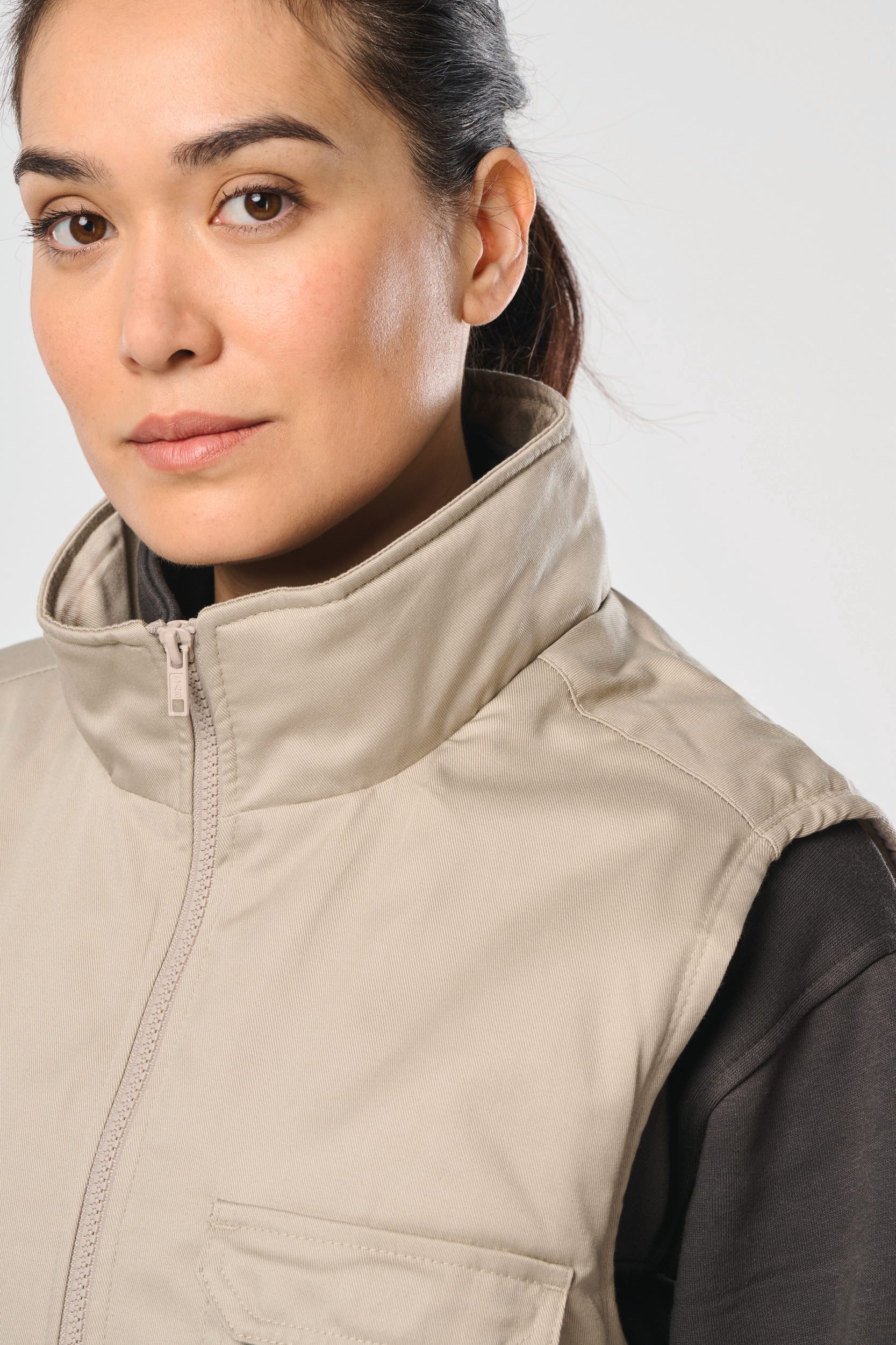 Gefütterte Unisex-Weste aus  Baumwollpolyester