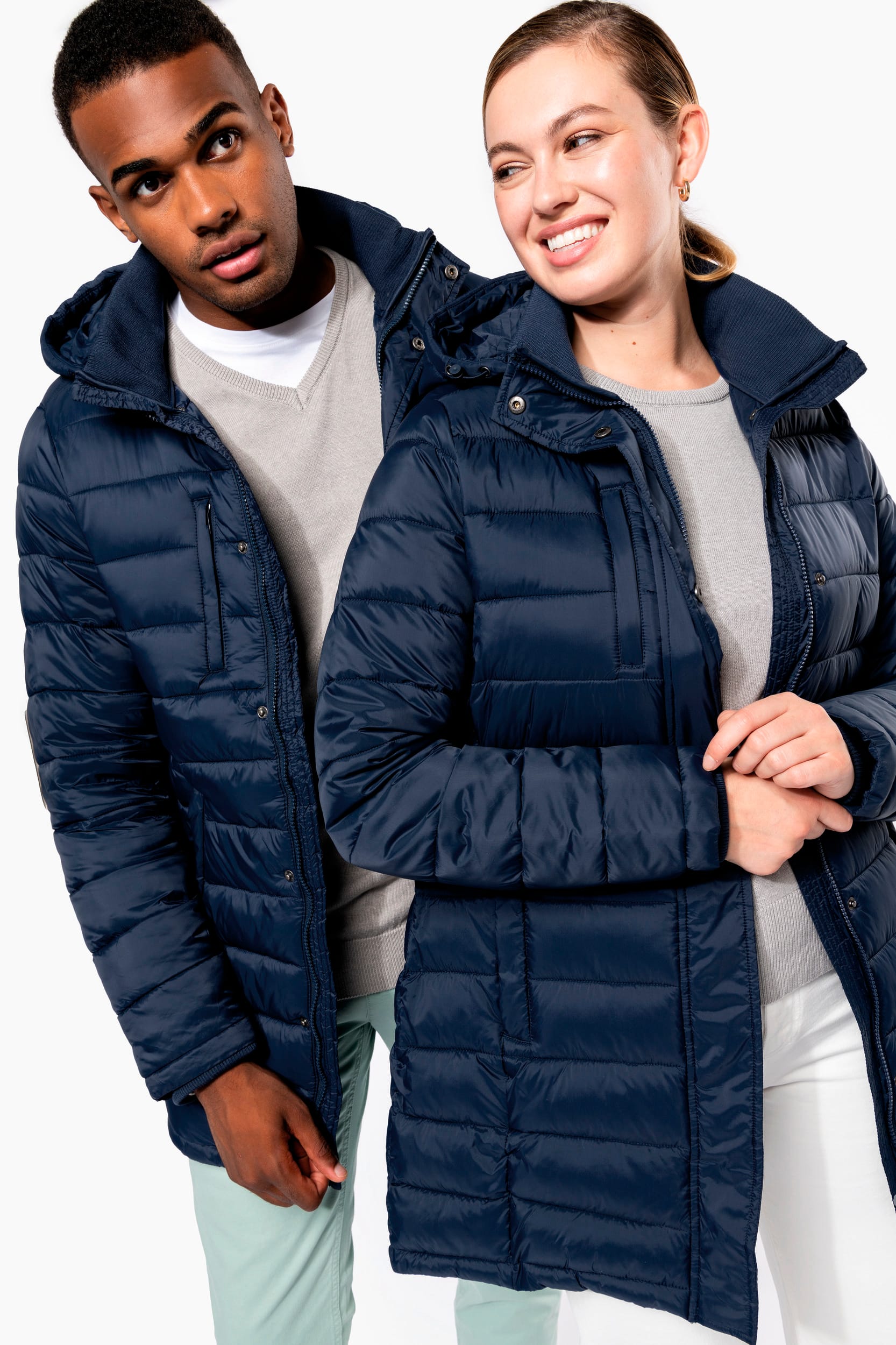 Leichter Damen-Daunenparka mit Kapuze