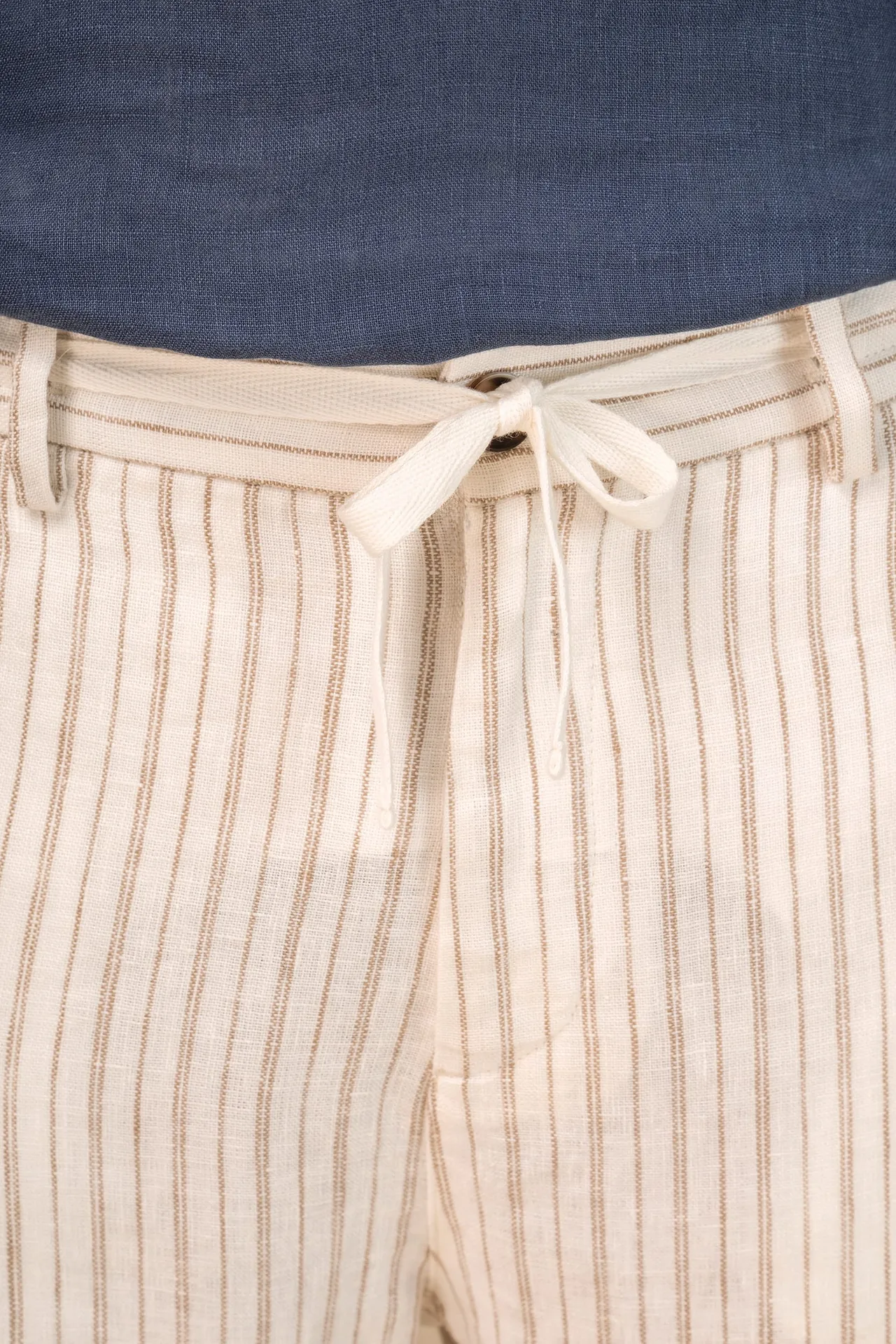 Gestreifte Leinenhose für Herren