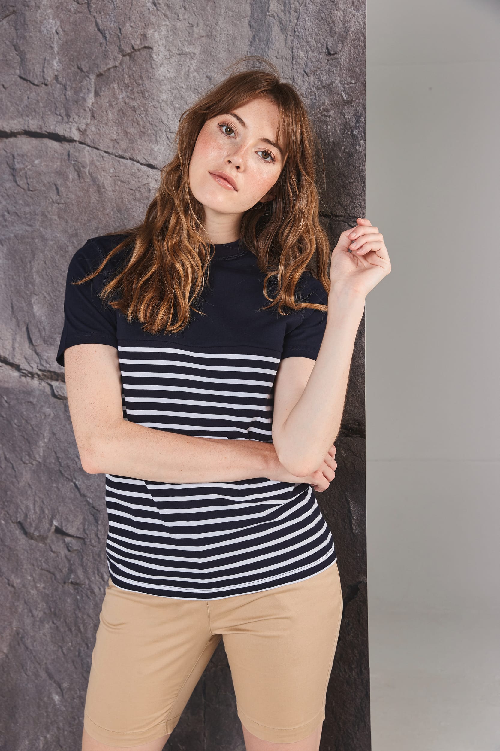 Breton t-shirt, kurzärmelig